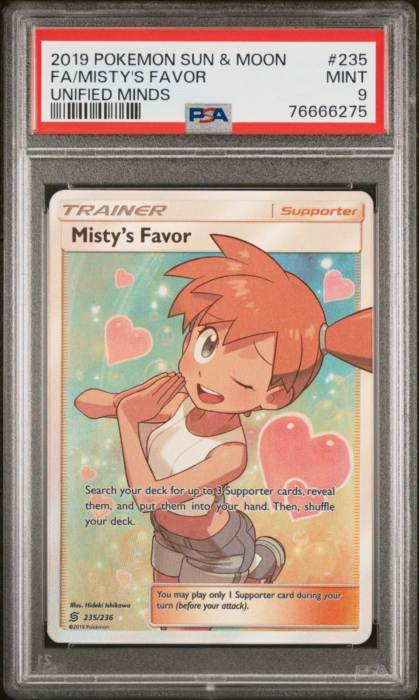 2019 Pokemon Sun & Moon Unified Minds 235 Full Art/misty's Favor