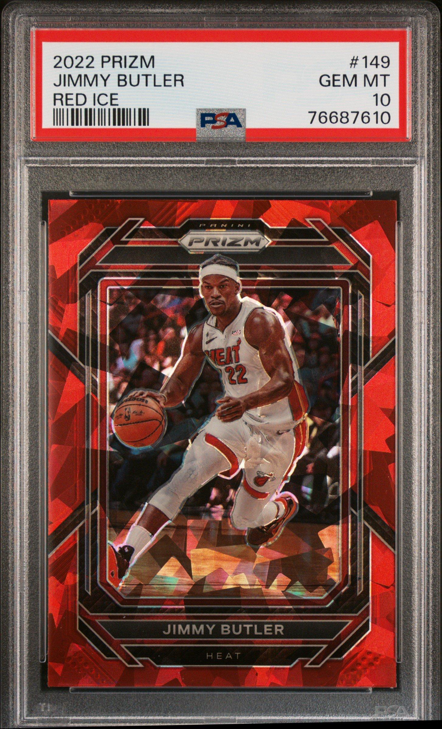 2022 Panini Prizm 149 Jimmy Butler Red Ice PSA 10 Graded Card