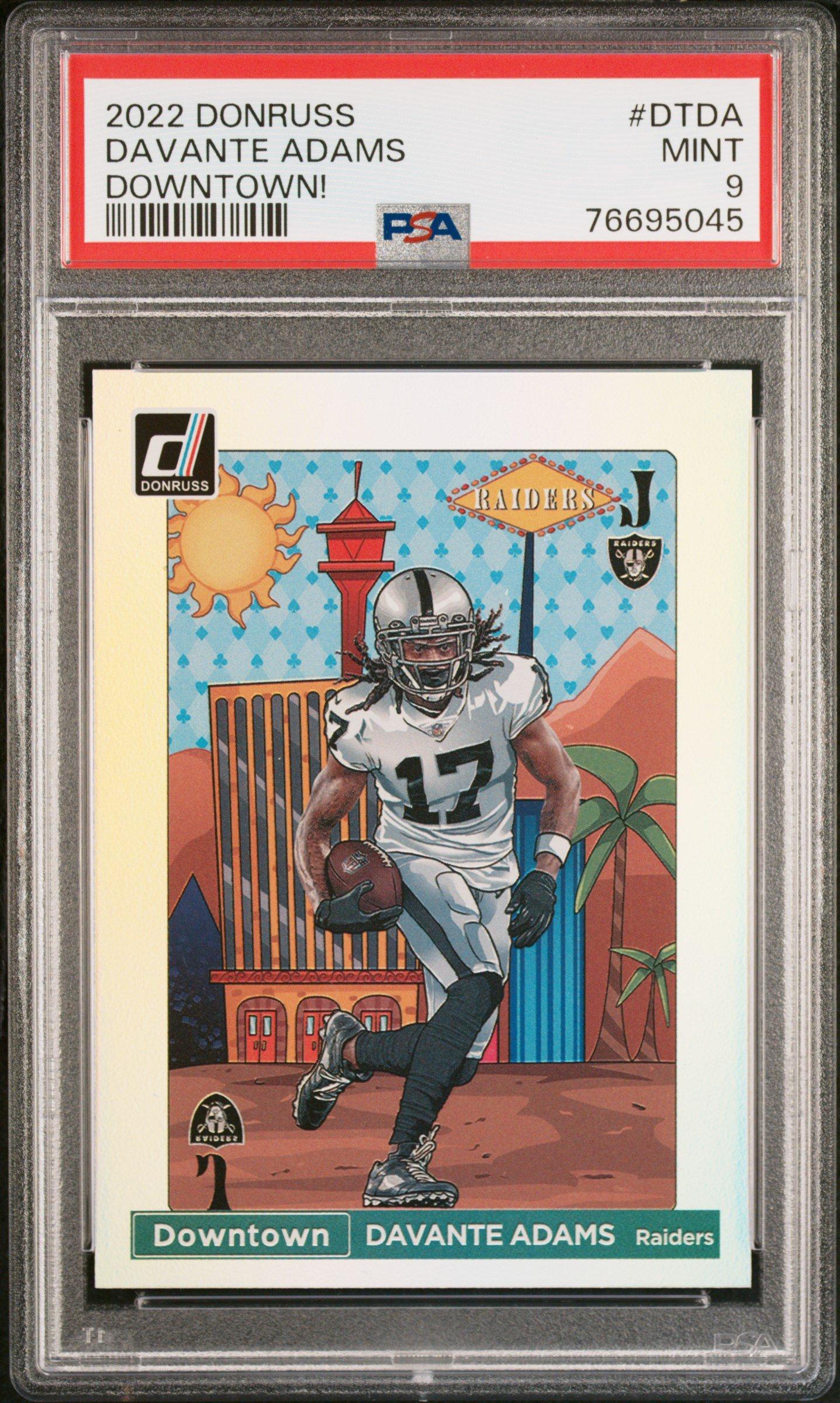 2022 Panini Donruss Downtown Dtda Davante Adams PSA 9