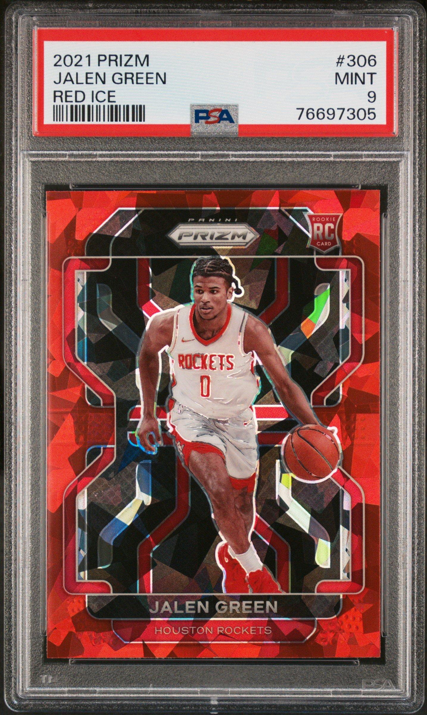 2021 Panini Prizm 306 Jalen Green Red Ice PSA