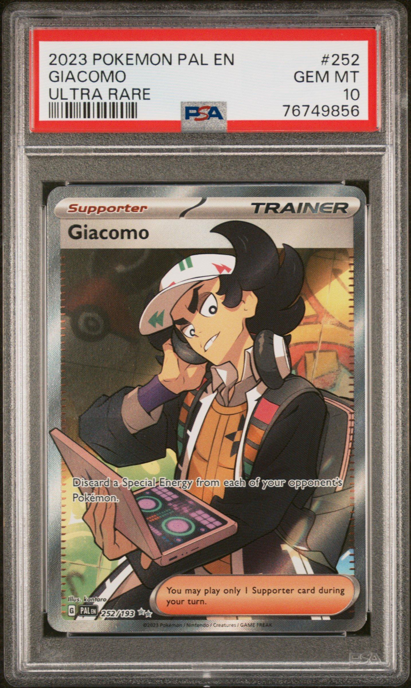 2023 Pokemon Pal En-paldea Evolved 252 Giacomo Ultra Rare PSA