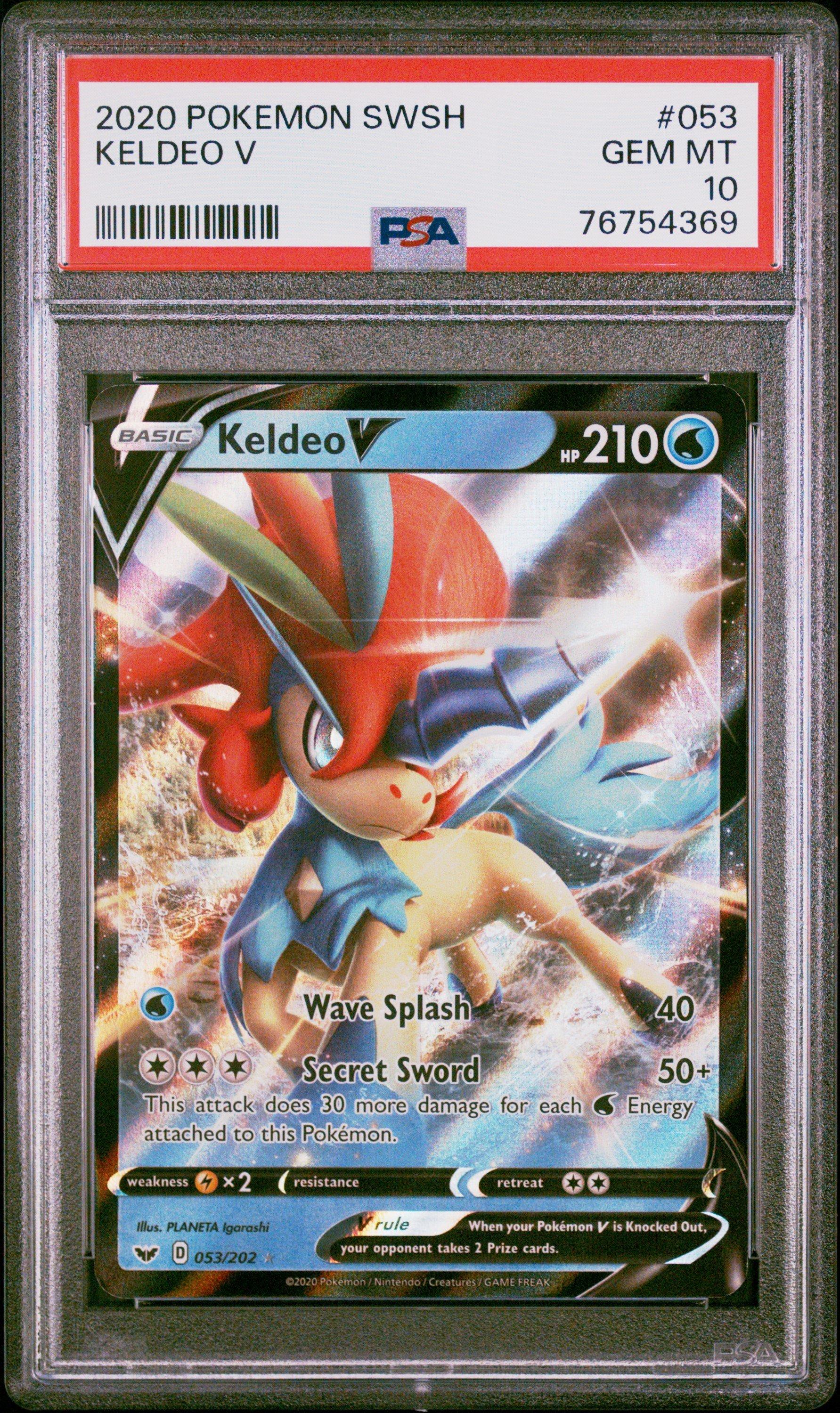 2020 Pokemon Sword & Shield 053 Keldeo V PSA 10 | GameStop