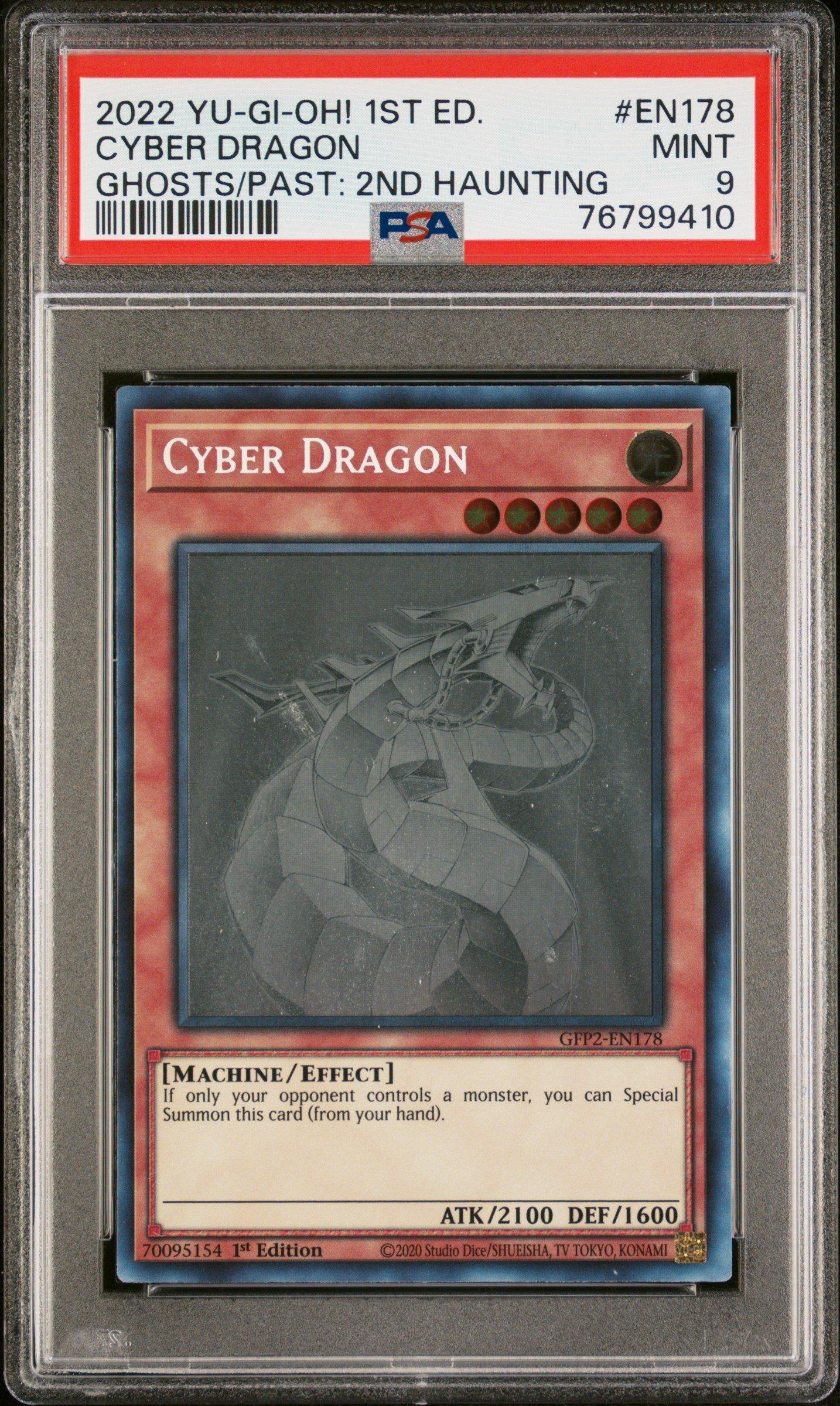 2022 Yu-gi-oh! Gfp2-ghosts From The Past: The 2nd Haunting En178 Cyber Dragon 1st Edition PSA 9