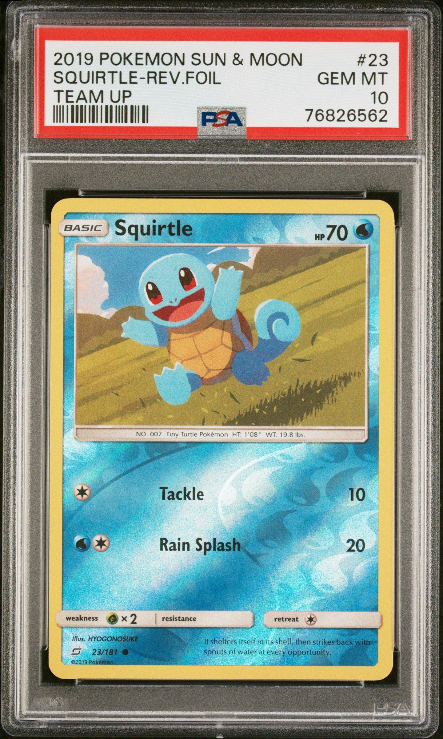 2019 Pokemon Sun & Moon Team Up 23 Squirtle-reverse Foil PSA 10 Graded Card  | GameStop