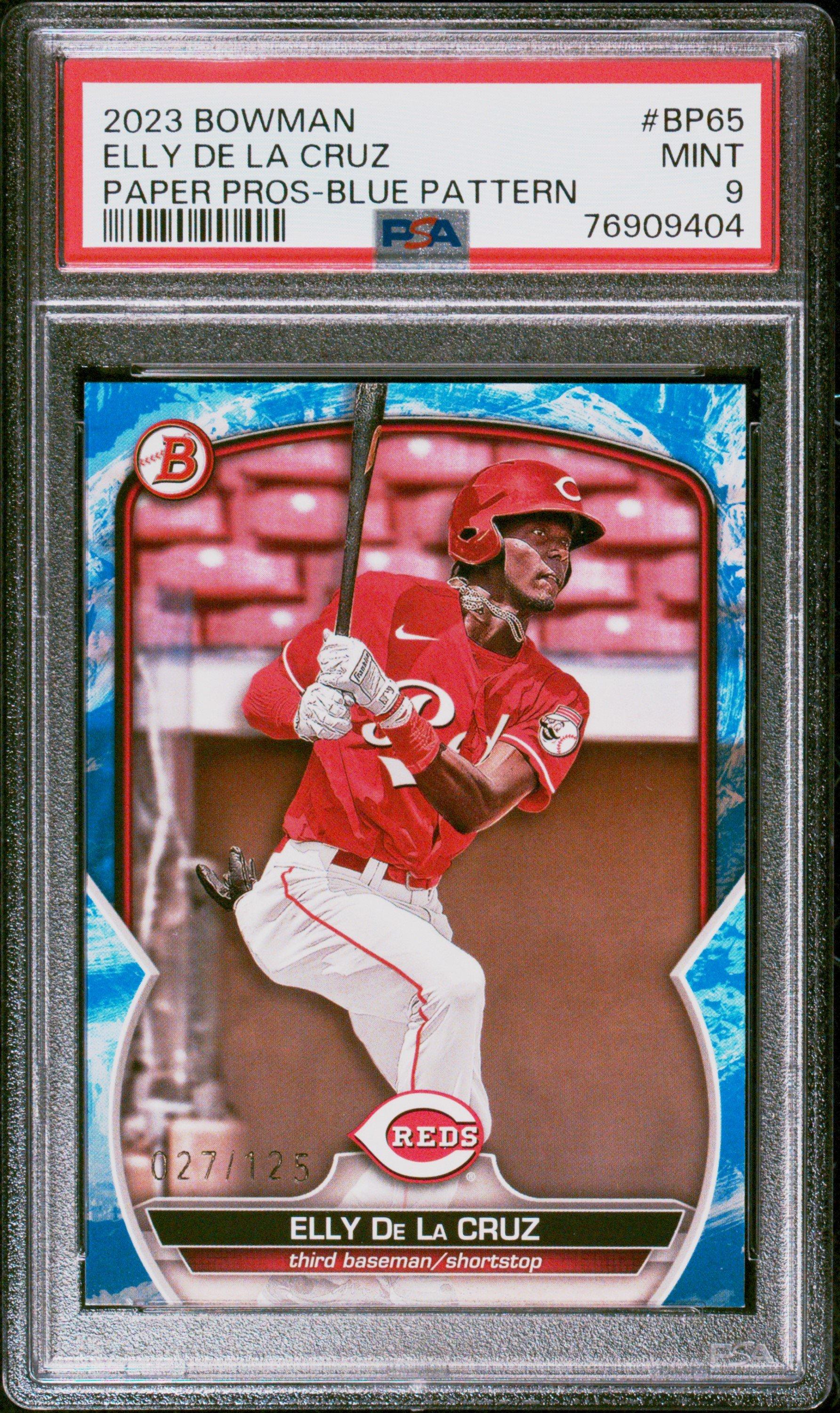 2023 Bowman Paper Prospects Bp65 Elly De La Cruz Blue Pattern PSA 9