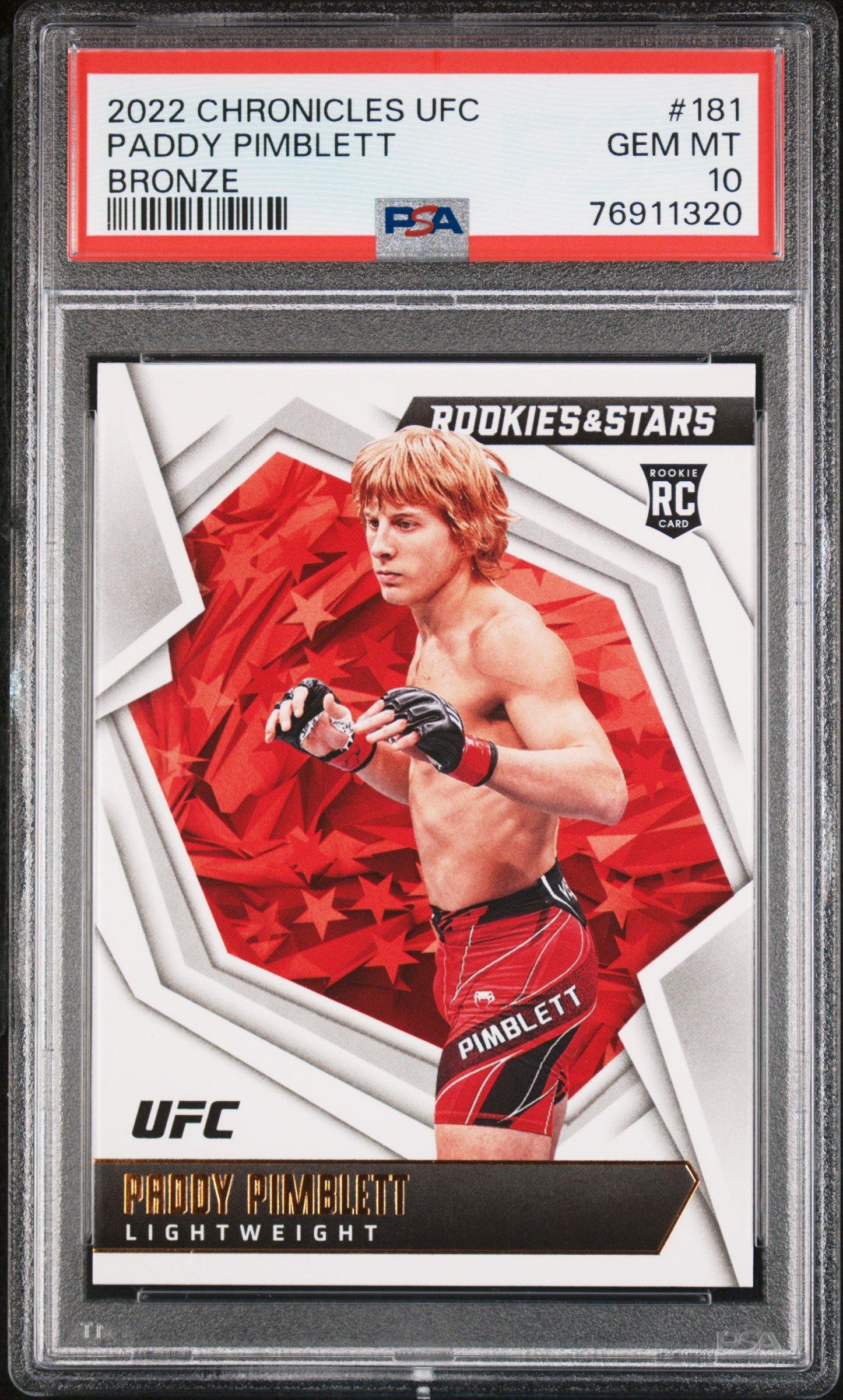 2022 Panini Chronicles Ufc 181 Paddy Pimblett Bronze PSA 10 Graded
