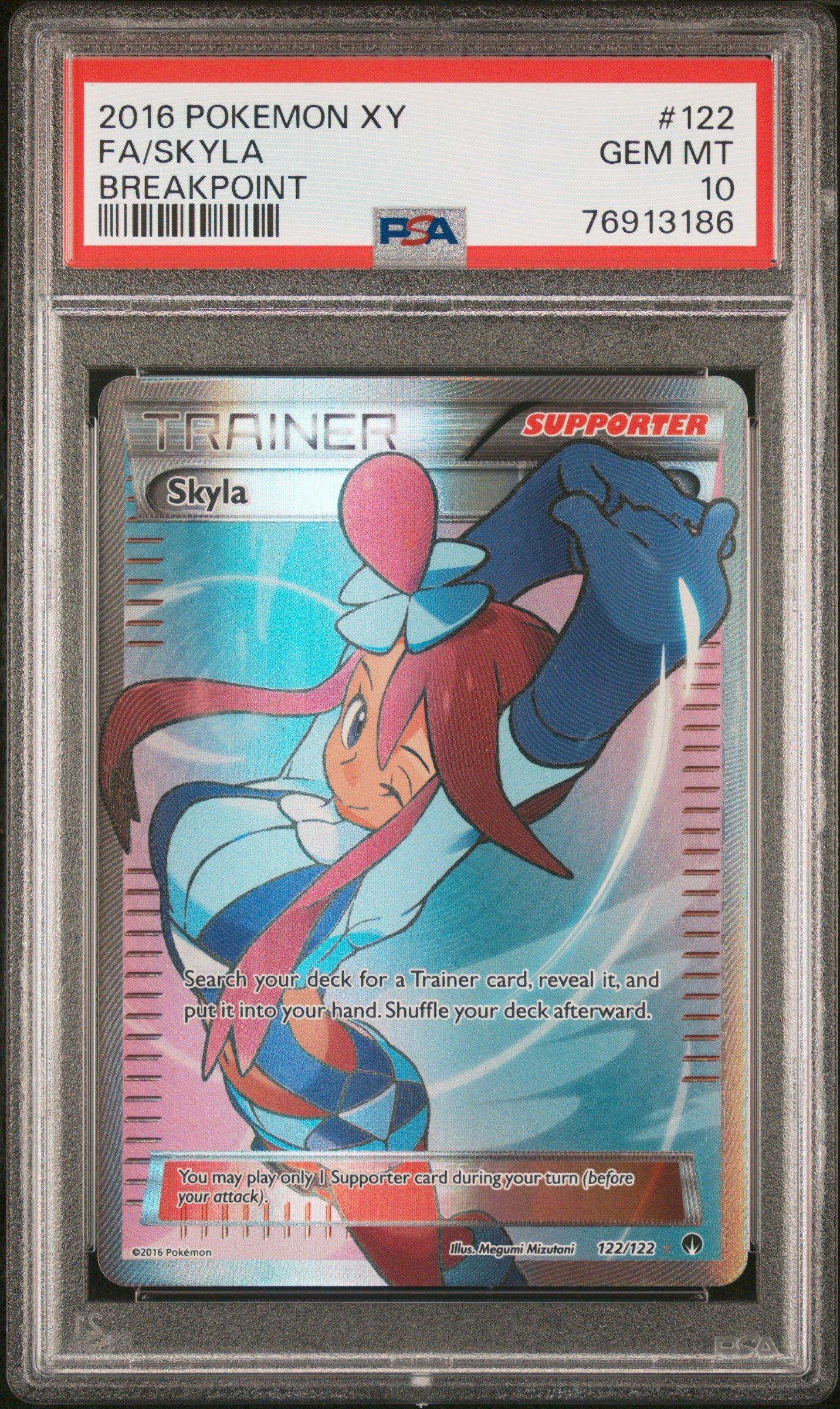 2016 Pokemon Xy Breakpoint 122 Full Art/skyla PSA 10 Graded Card
