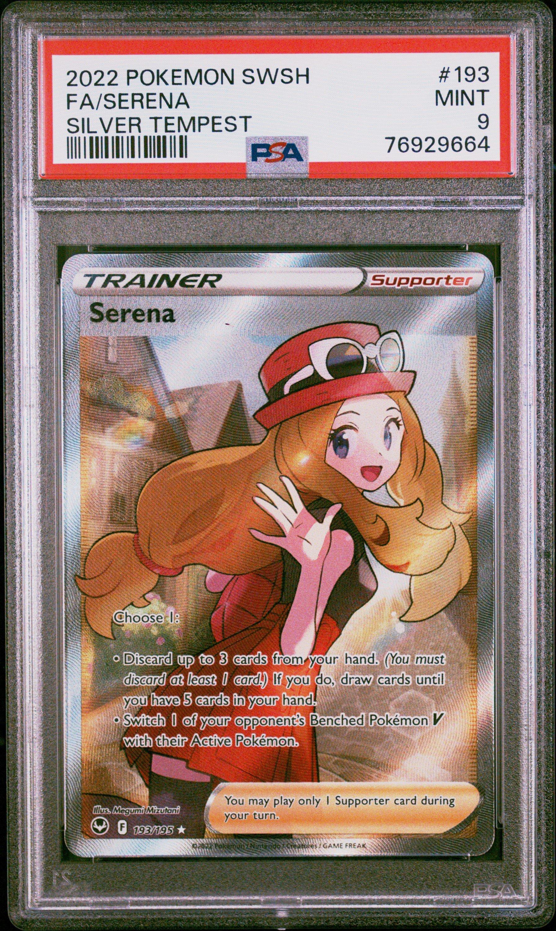 2022 Pokemon Sword & Shield Silver Tempest 193 Full Art/serena PSA