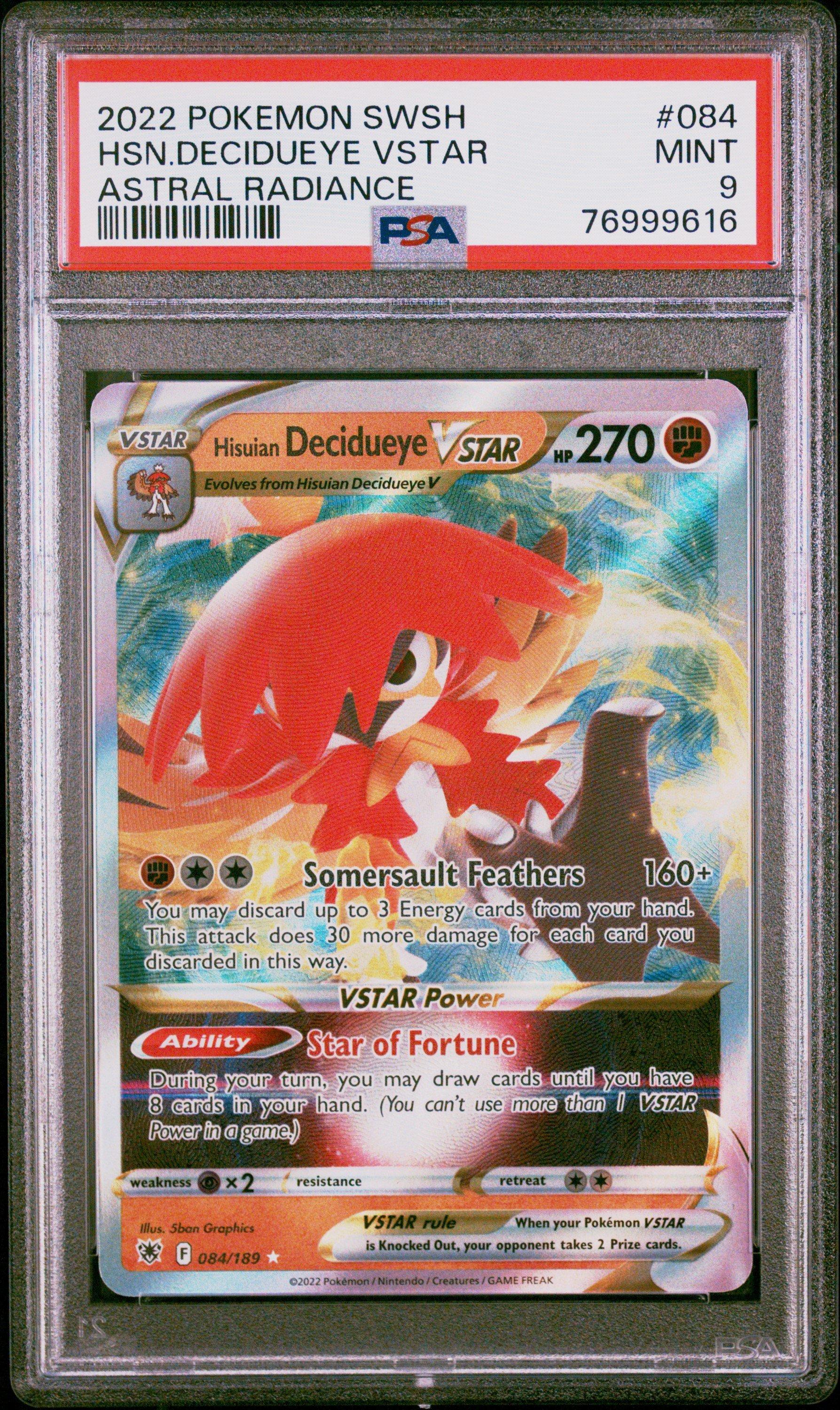 hisuian decidueye pokemon card VSTAR - 084/189 - Ultra Rare - Sword & Shield Colorless Direct Arrow This attack does 80 damage to 1 of your opponents Pokmon 2022 Pokemon Sword & Shield