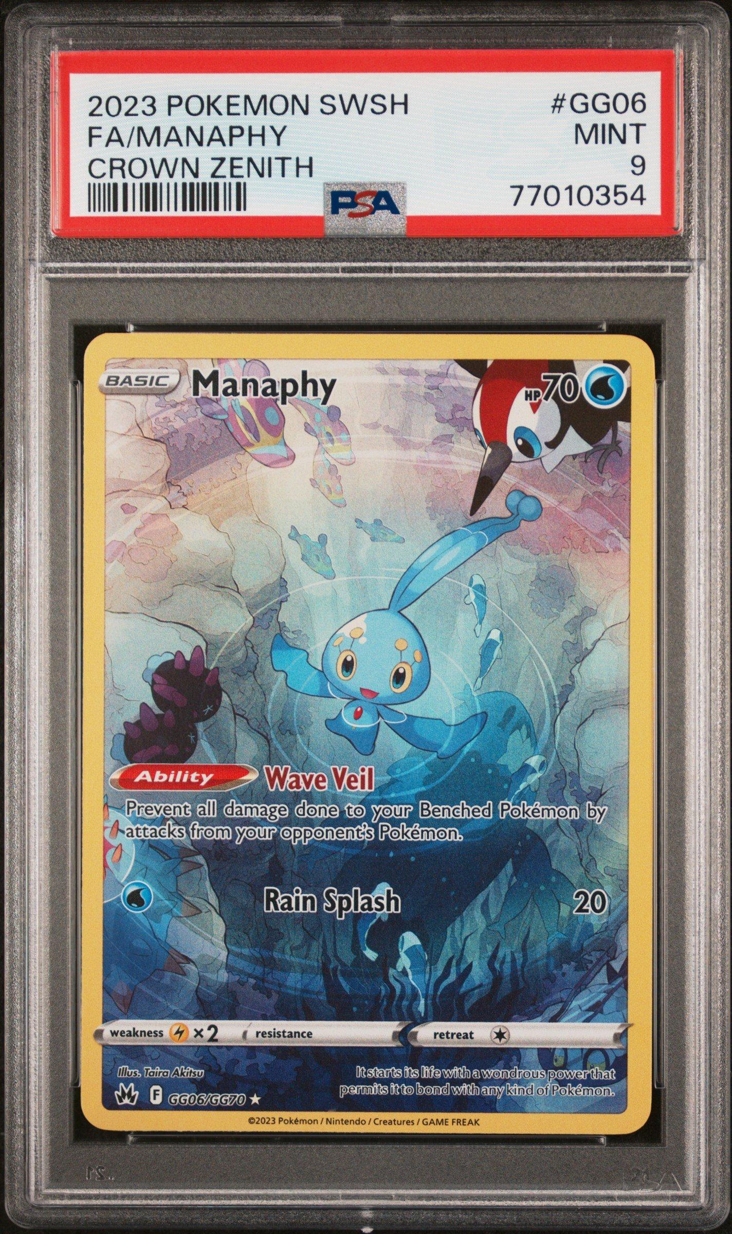 2023 Pokemon Sword And Shield Crown Zenith Gg06 Full Art/manaphy