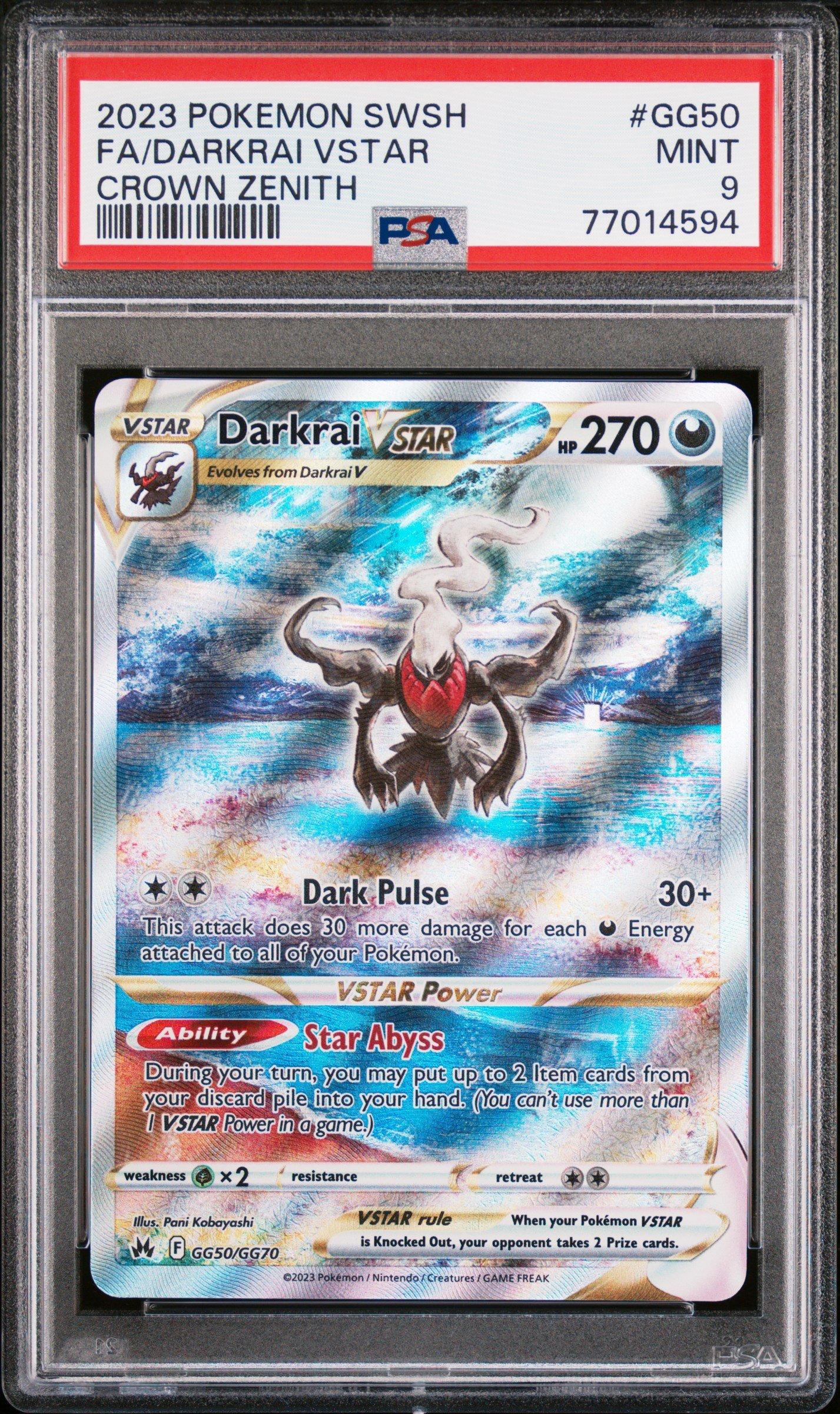2023 Pokemon Sword And Shield Crown Zenith Gg50 Full Art/darkrai