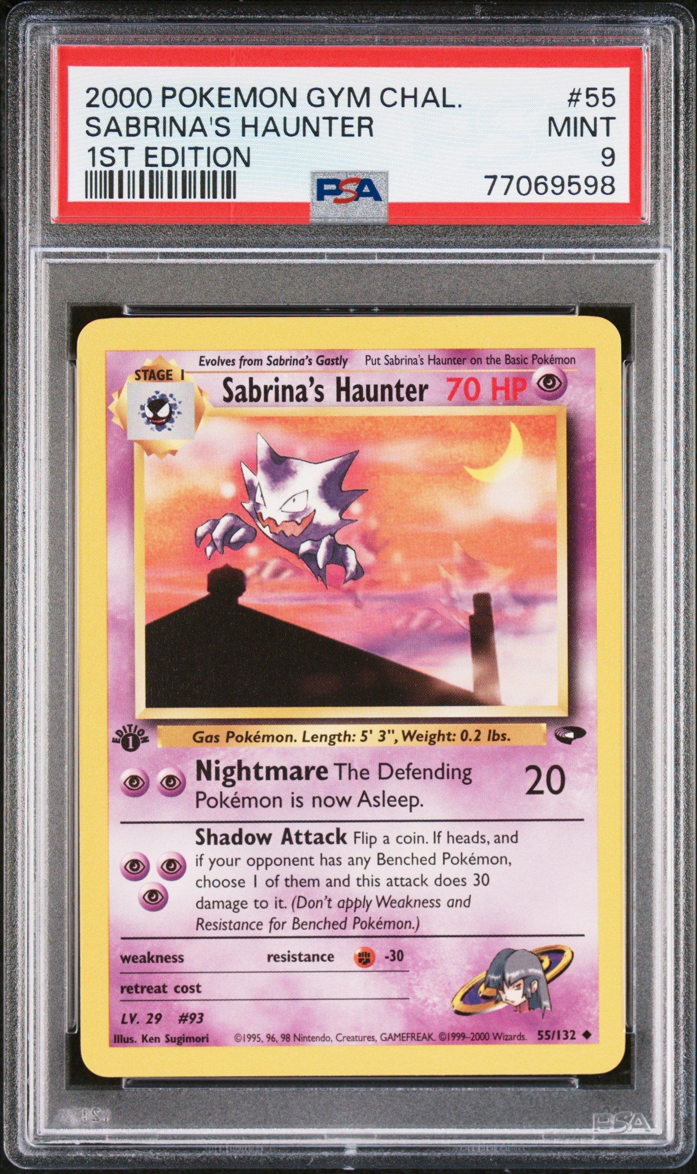 2000 Pokemon Gym Challenge 55 Sabrina's Haunter PSA 9