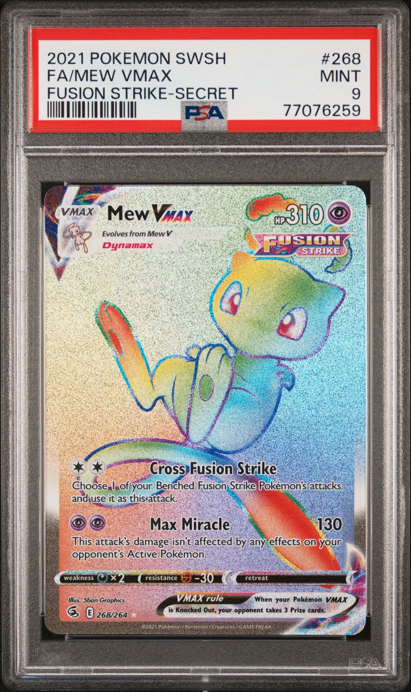 2021 Pokemon Sword & Shield Fusion Strike 268 Full Art/mew Vmax
