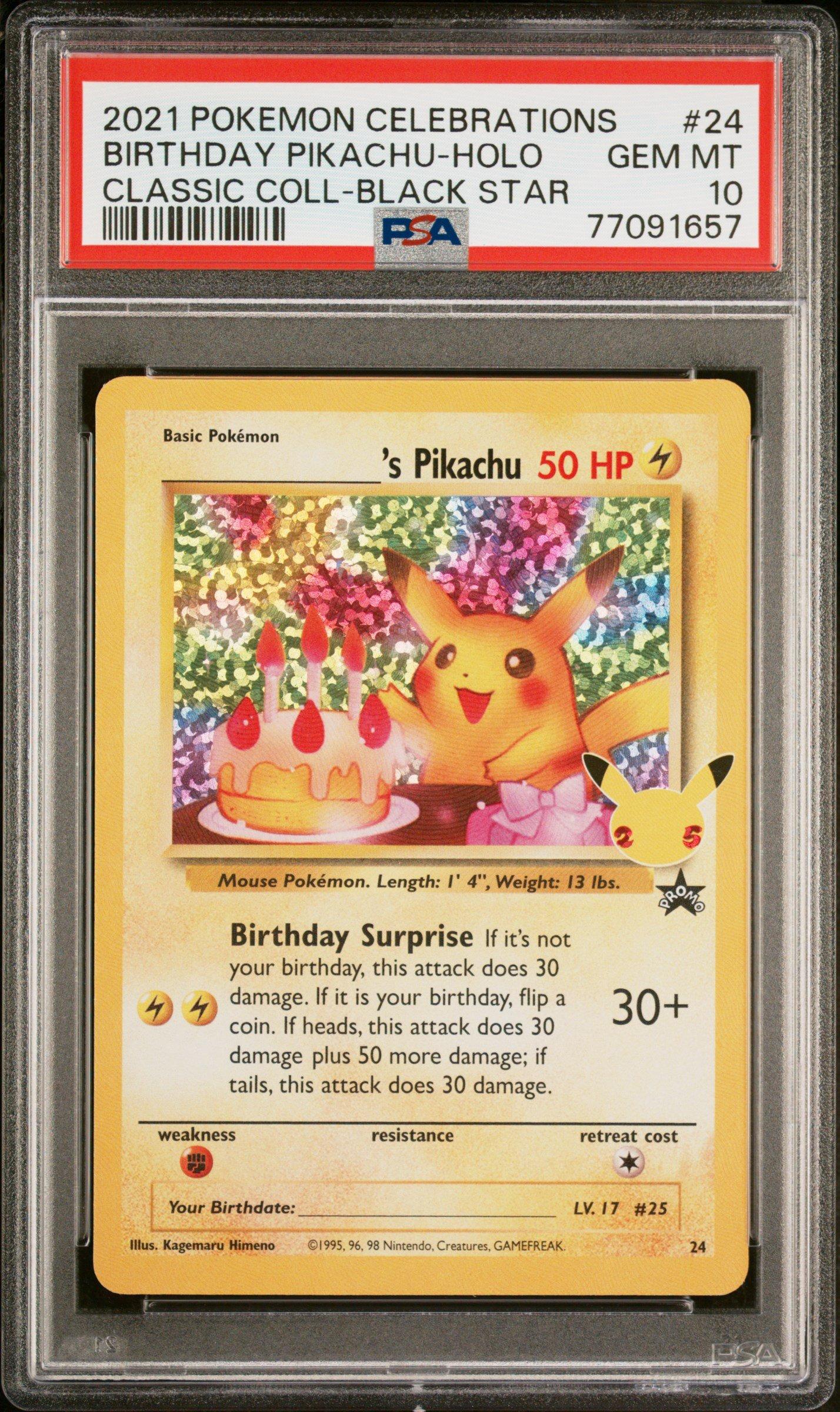 2021 Pokemon Celebrations Classic Collection 24 Birthday Pikachu