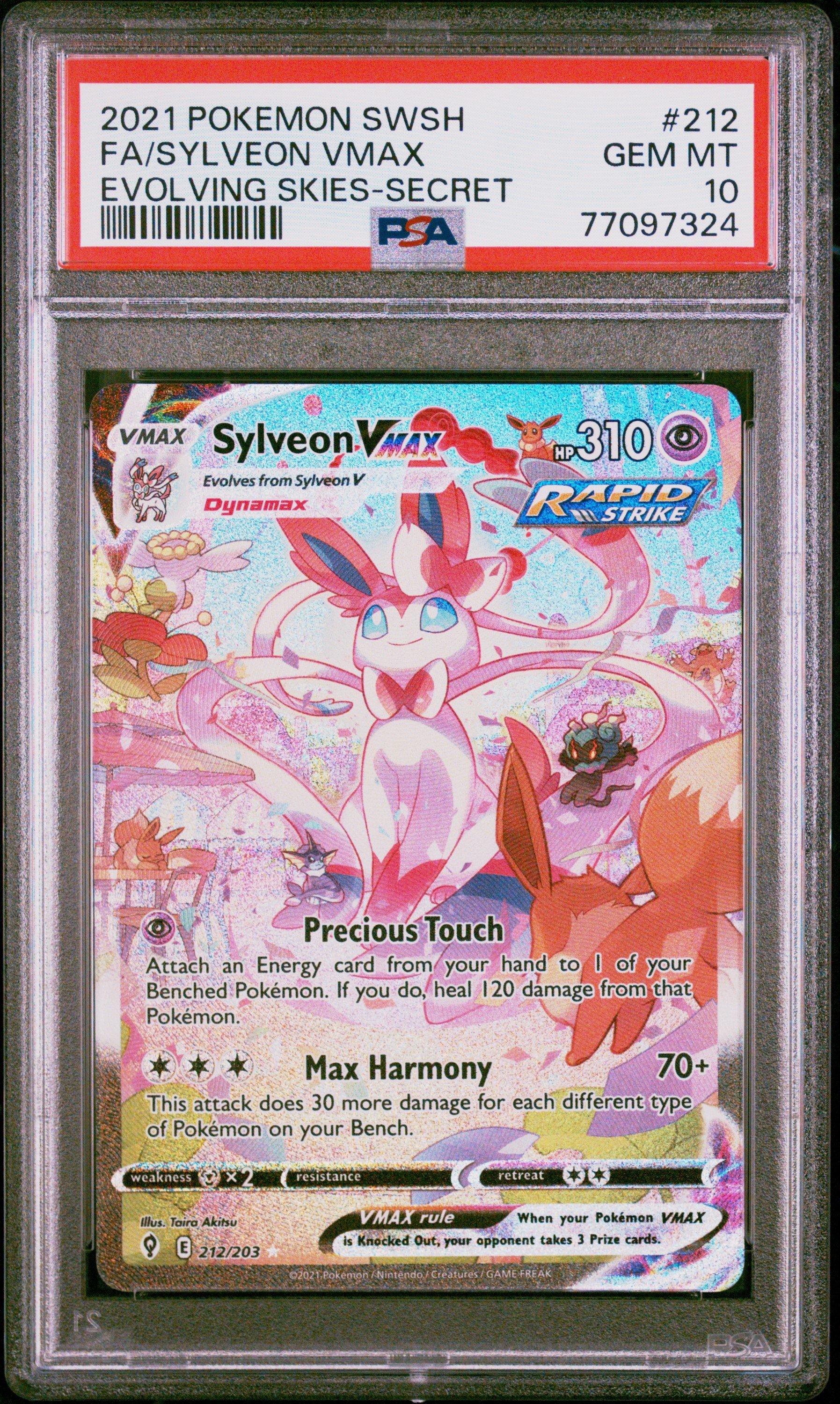 2021 Pokemon Sword & Shield Evolving Skies 212 Full Art/sylveon