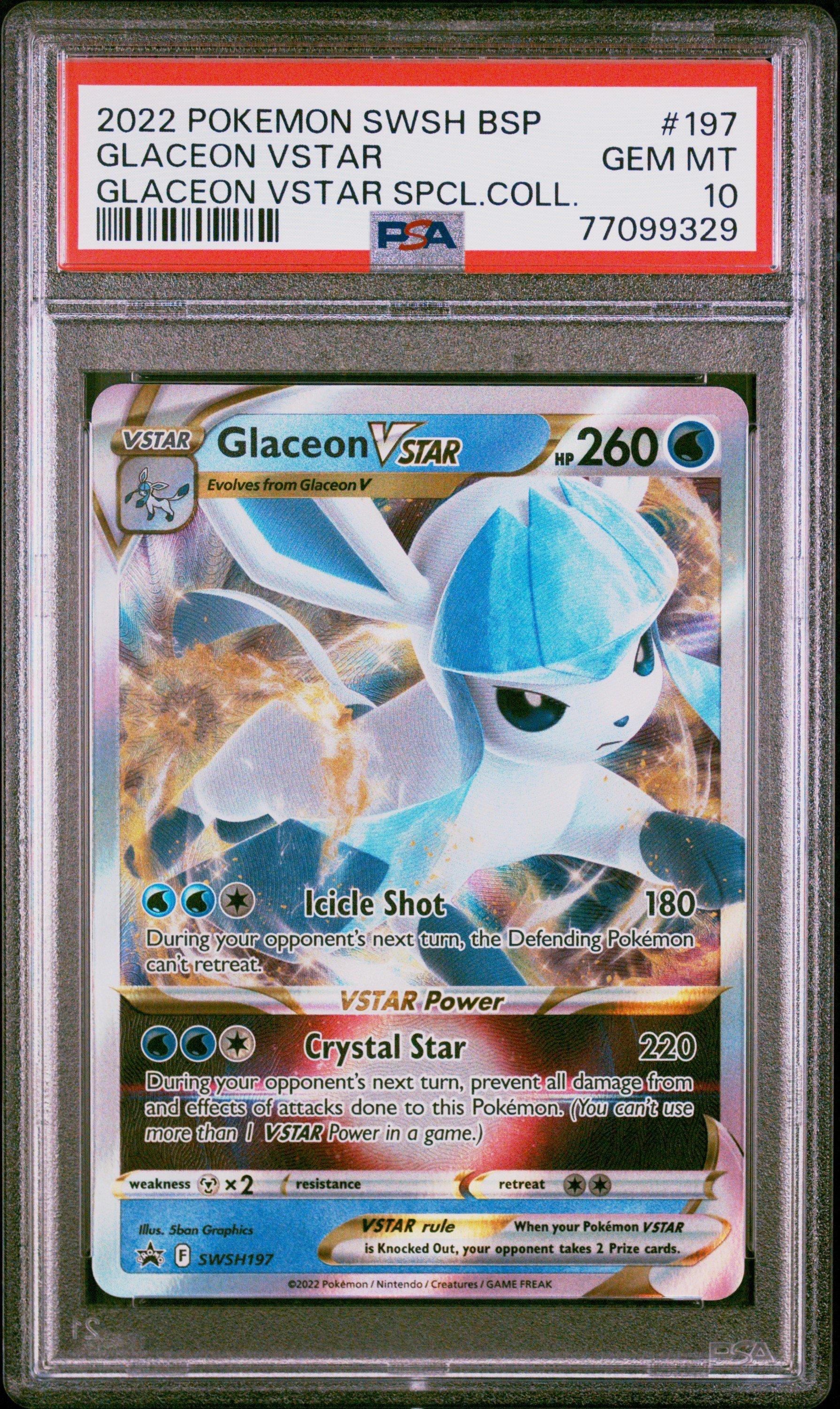 2022 Pokemon Swsh Black Star Promo 197 Glaceon Vstar Glaceon