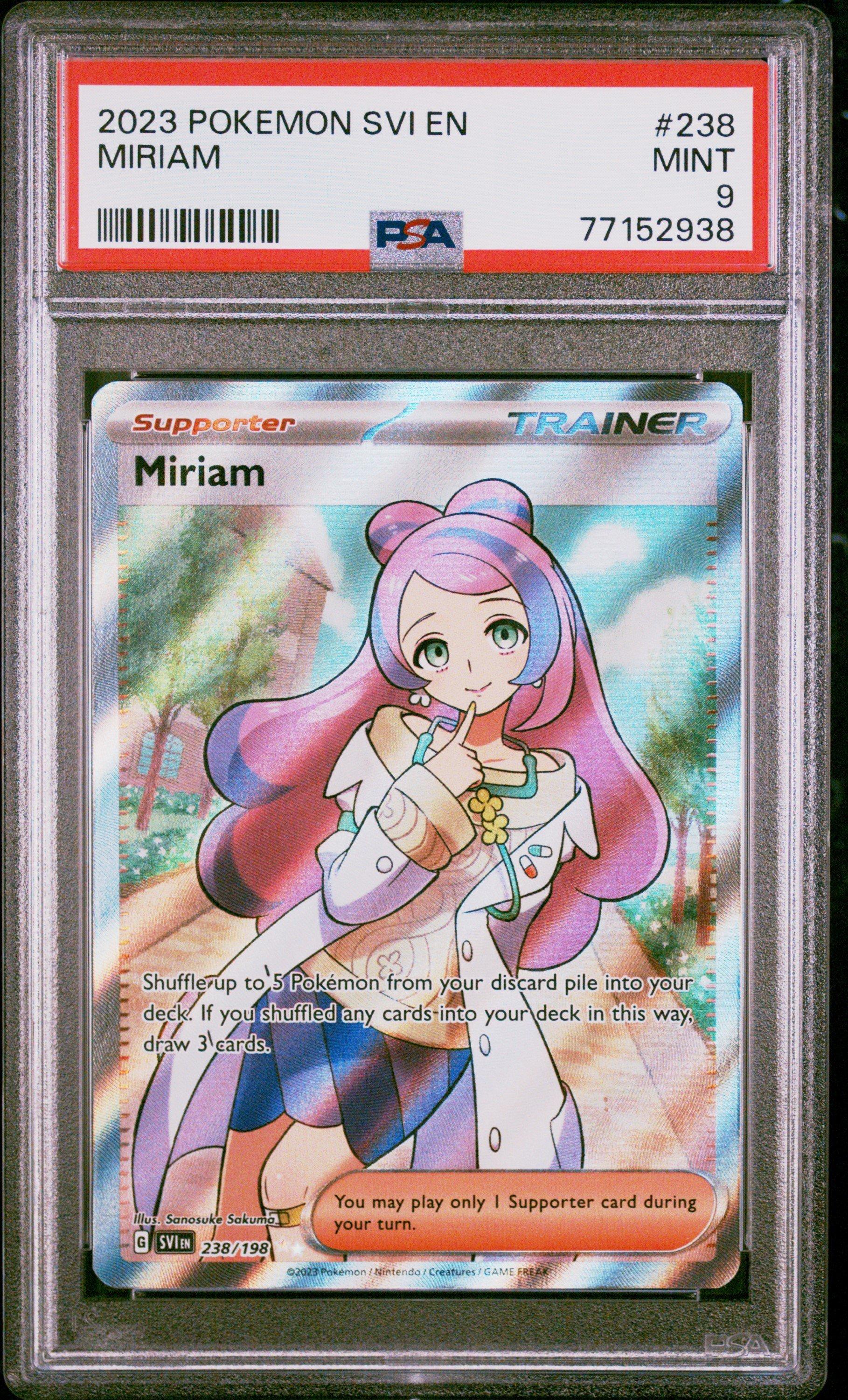 miriam pokemon card graded 2023 Pokemon Svi En-scarlet & Violet 238 Miriam Ultra Rare PSA 9