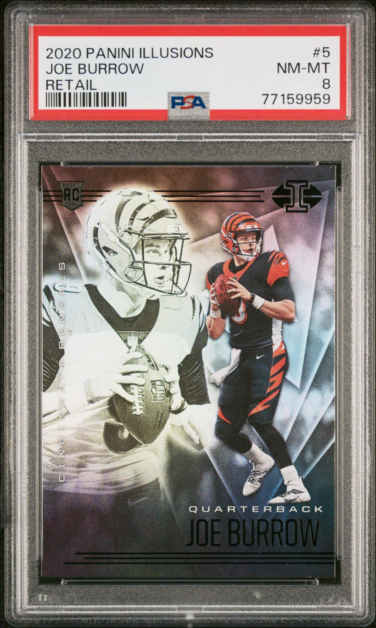 2020 Panini Illusions 5 Joe Burrow PSA 8