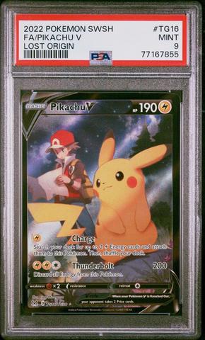 2022 Pokemon Sword & Shield Lost Origin Tg16 Full Art/pikachu V