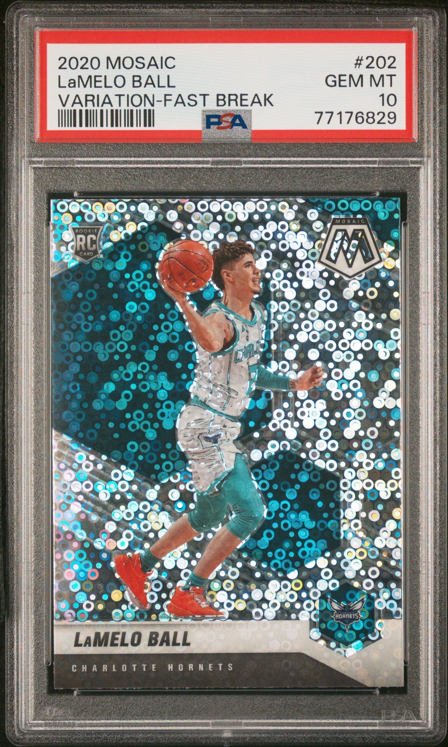 2020 Panini Mosaic 202 Lamelo Ball Variation-fast Break PSA 10 
