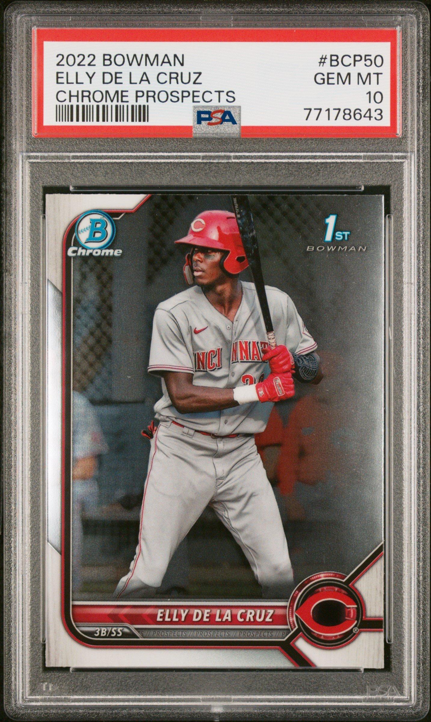 2022 Bowman Chrome Prospects Bcp50 Elly De La Cruz PSA 10 Graded