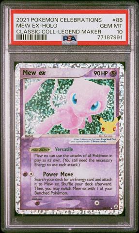 2021 Pokemon Celebrations Classic Collection 88 Mew Ex-holo PSA 10