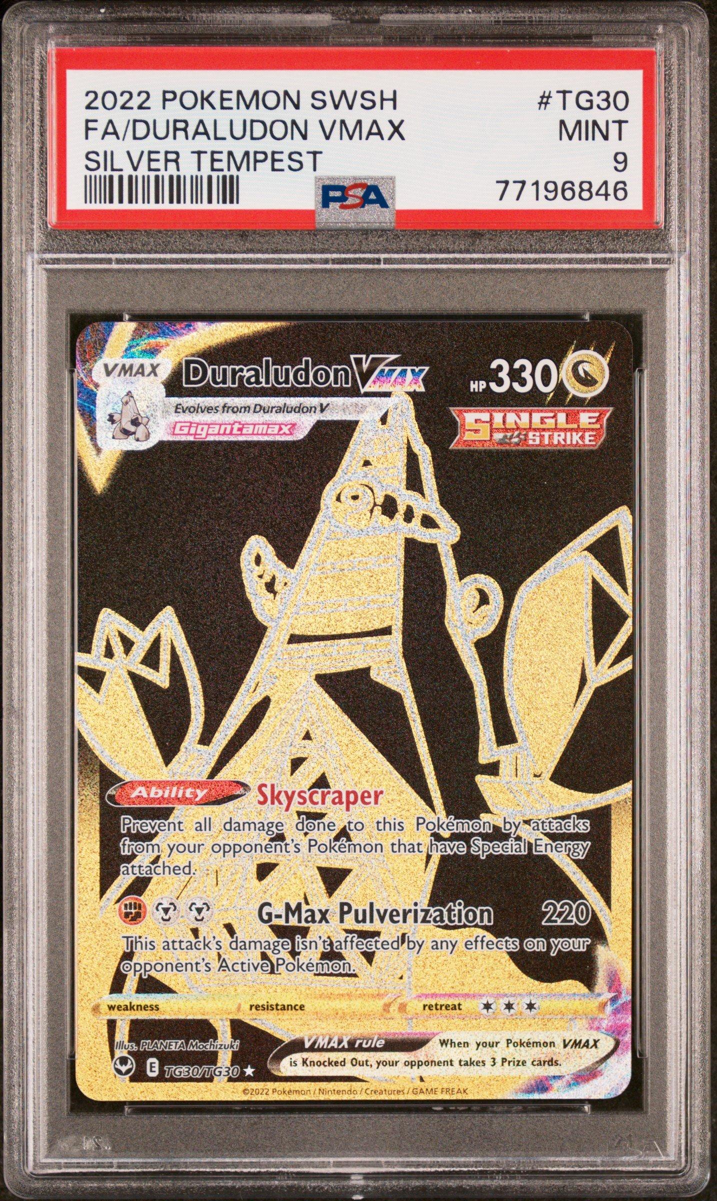 pokemon tcg silver tempest tg30 tg30 duraludon vmax card 2022 Sword & Shield Full Art/duraludon PSA 9 Graded The item may be similar but not exactly the same as the image (e.g Duraludon Vmax Tg30 - Silver
