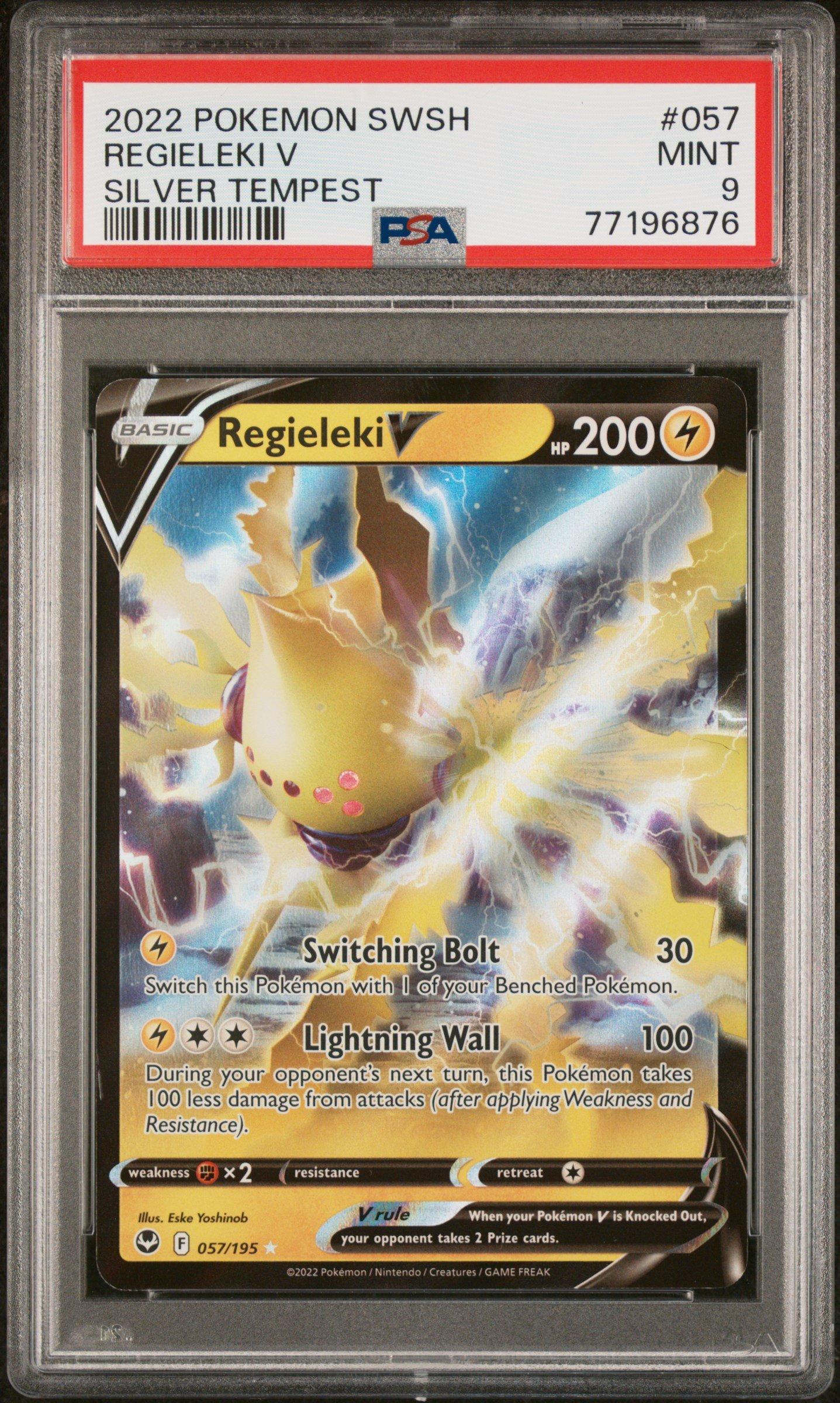 2022 Pokemon Sword & Shield Silver Tempest 057 Regieleki V PSA 9