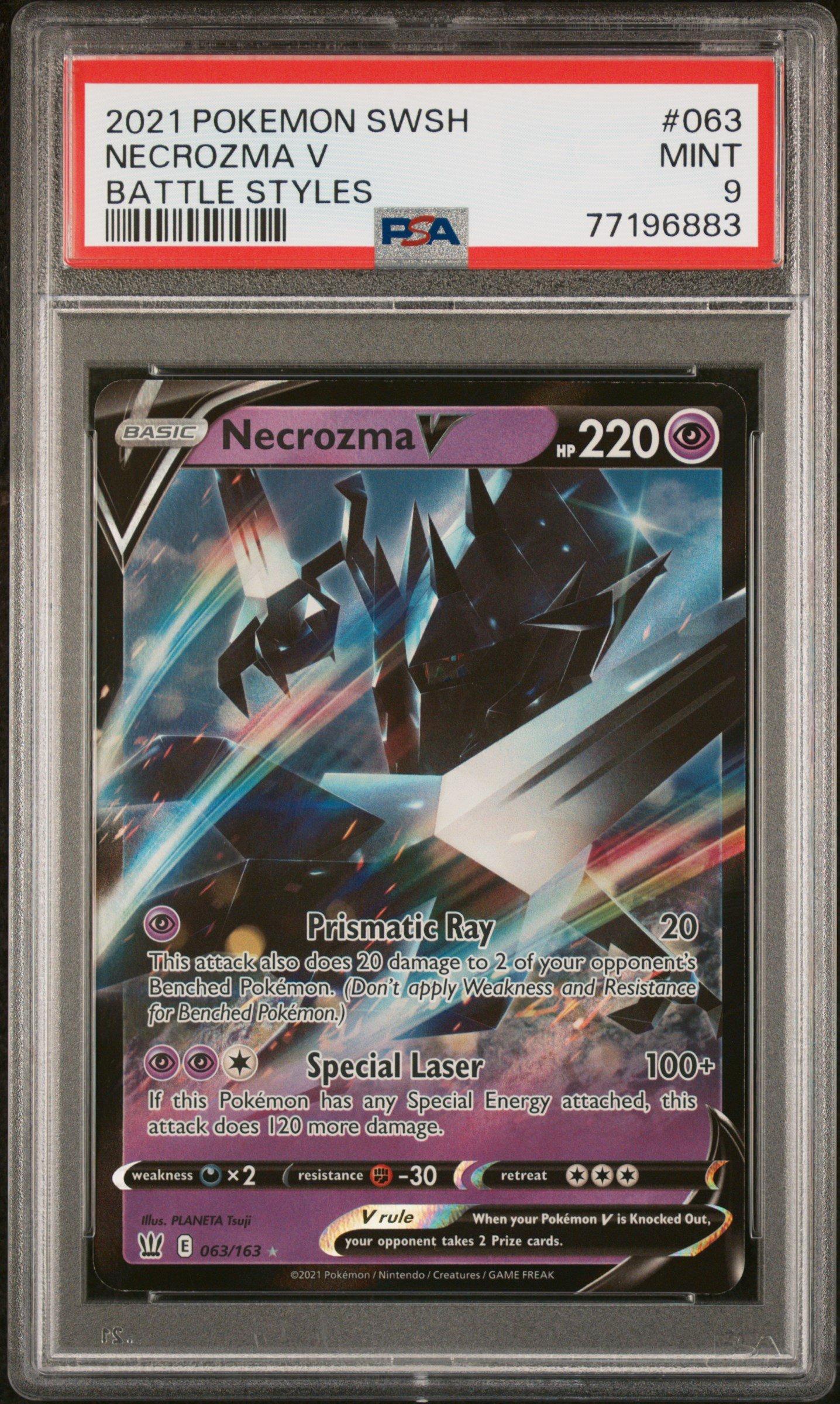 2021 Pokemon Sword & Shield Battle Styles 063 Necrozma V PSA 9