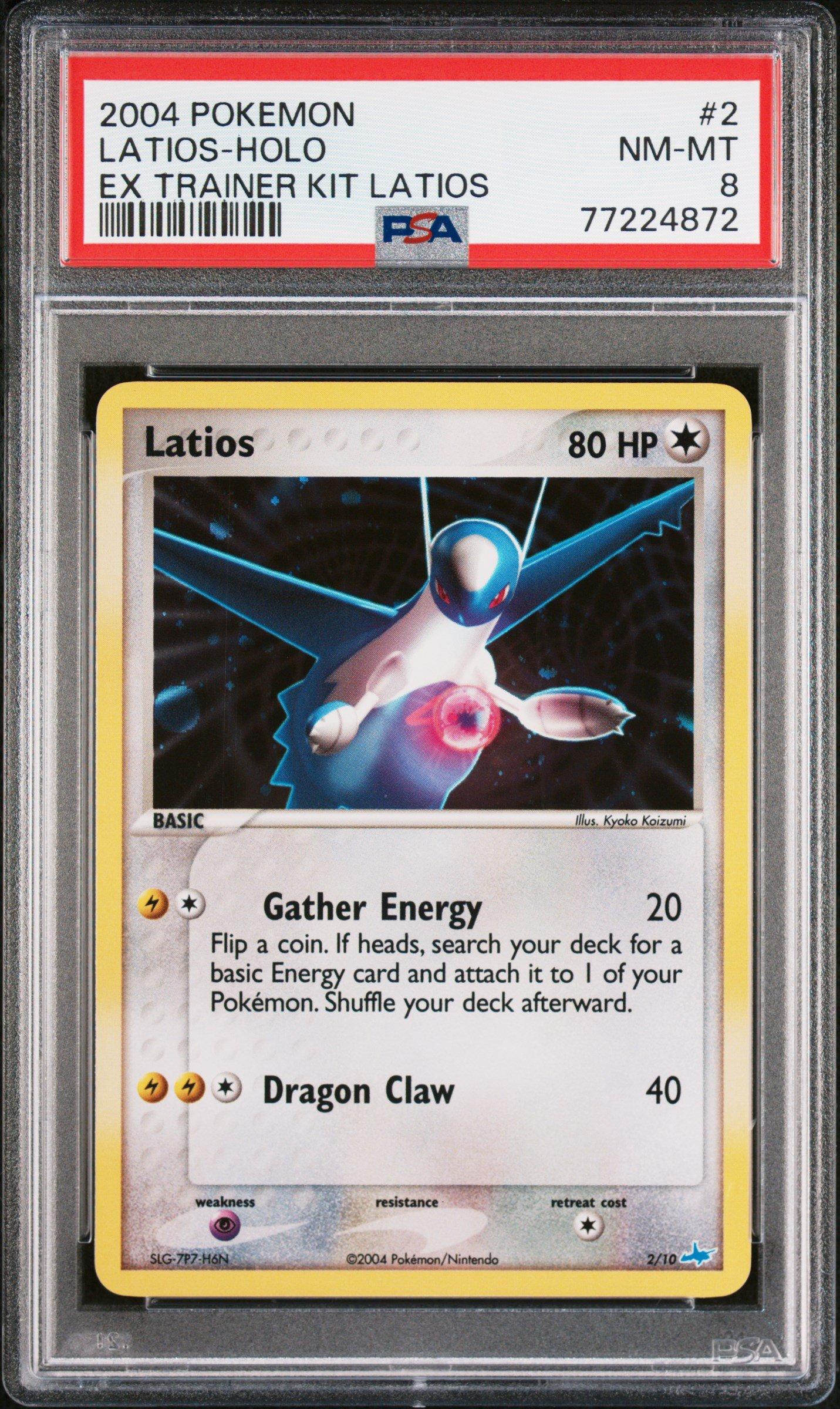 2004 Pokemon Ex Trainer Kit Latios 2 Latios-holo PSA 8 Graded Card