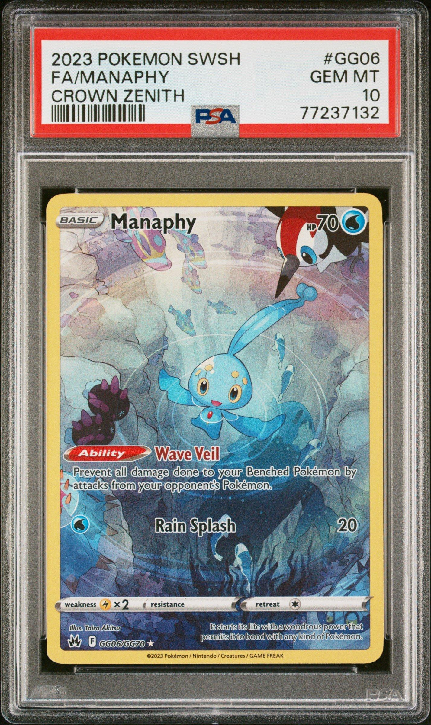 2023 Pokemon Sword And Shield Crown Zenith Gg06 Full Art/manaphy