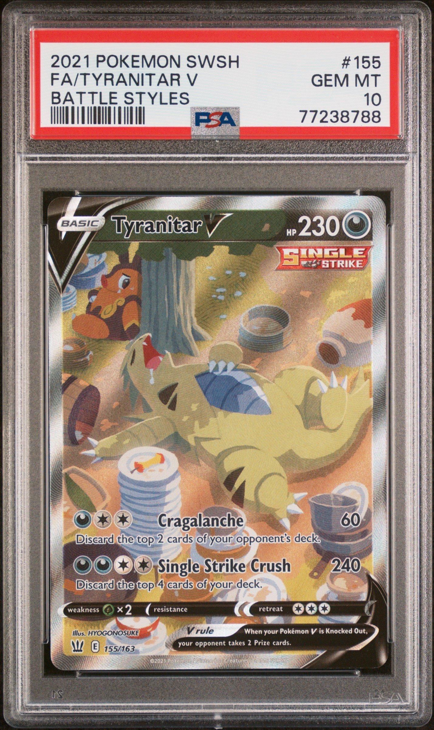 2021 Pokemon Sword & Shield Battle Styles 155 Full Art/tyranitar V