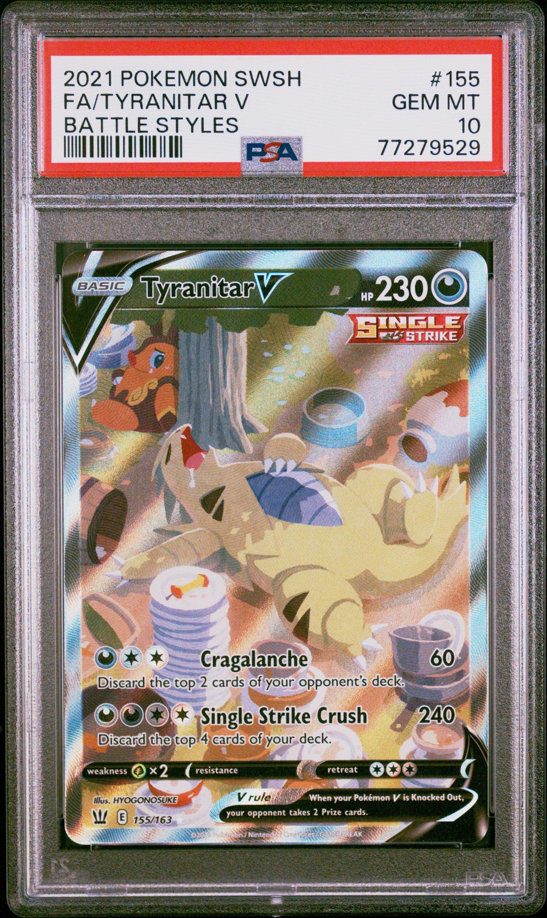 2021 Pokemon Sword & Shield Battle Styles 155 Full Art/tyranitar V