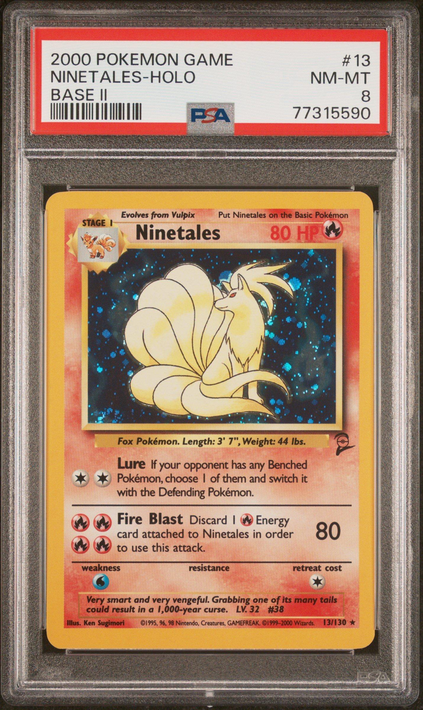 ninetales holographic pokemon card 1999 Nintendo Pokemon Game Ninetales - Holo (1st Edition)