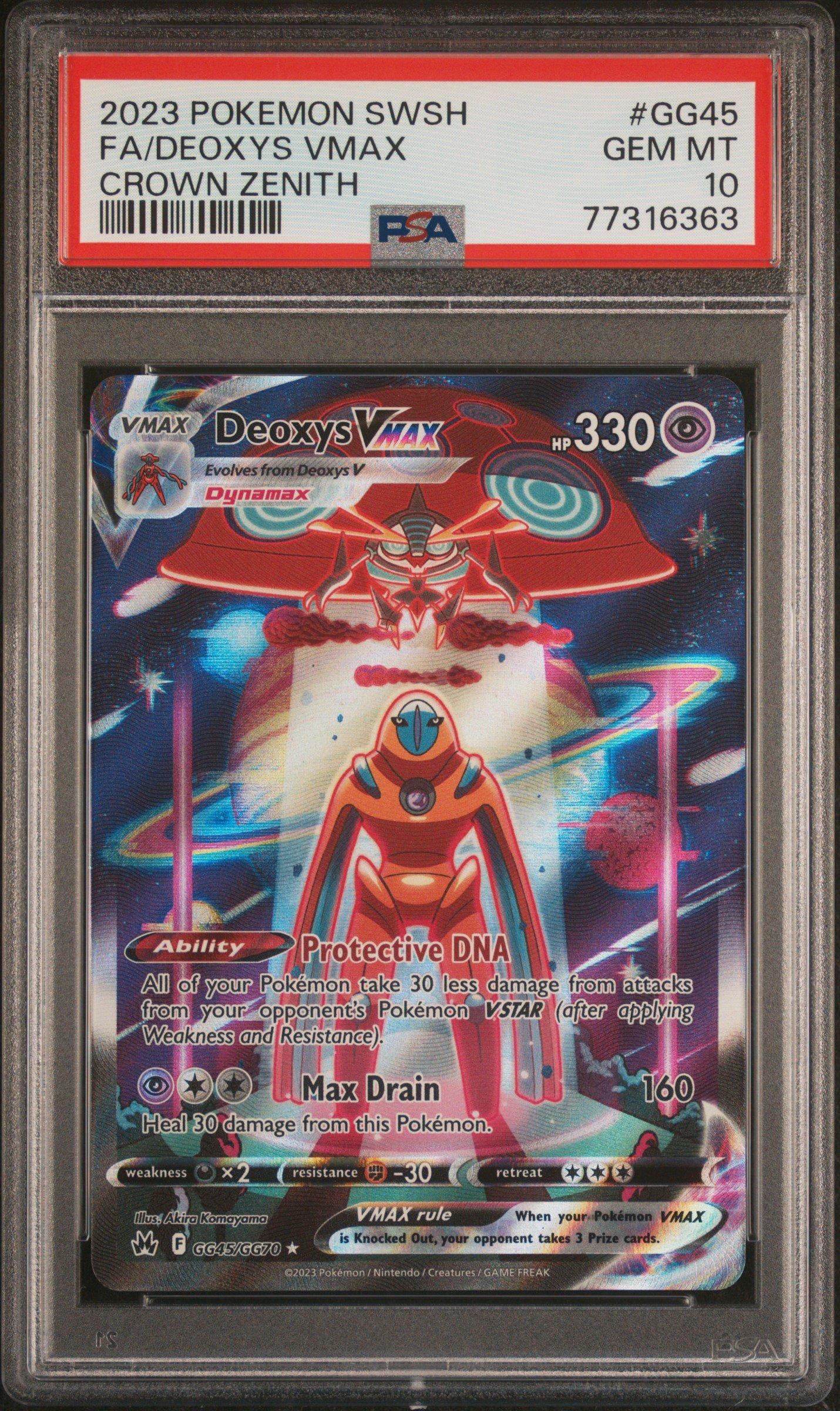 2023 Pokemon Sword And Shield Crown Zenith Gg45 Fa/deoxys