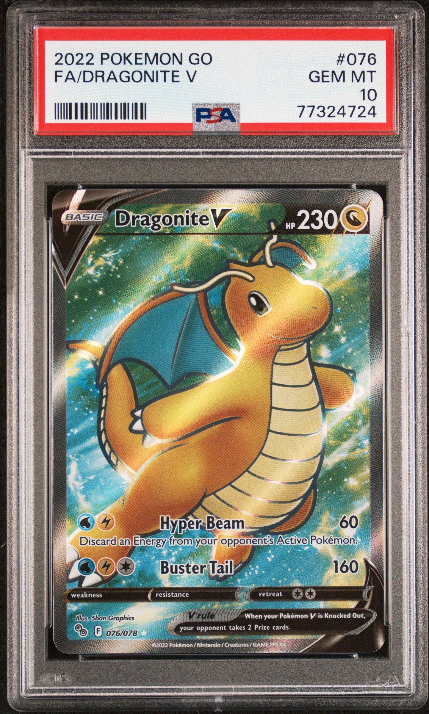 2022 Pokemon Go 076 Fa/dragonite V PSA 10 | GameStop
