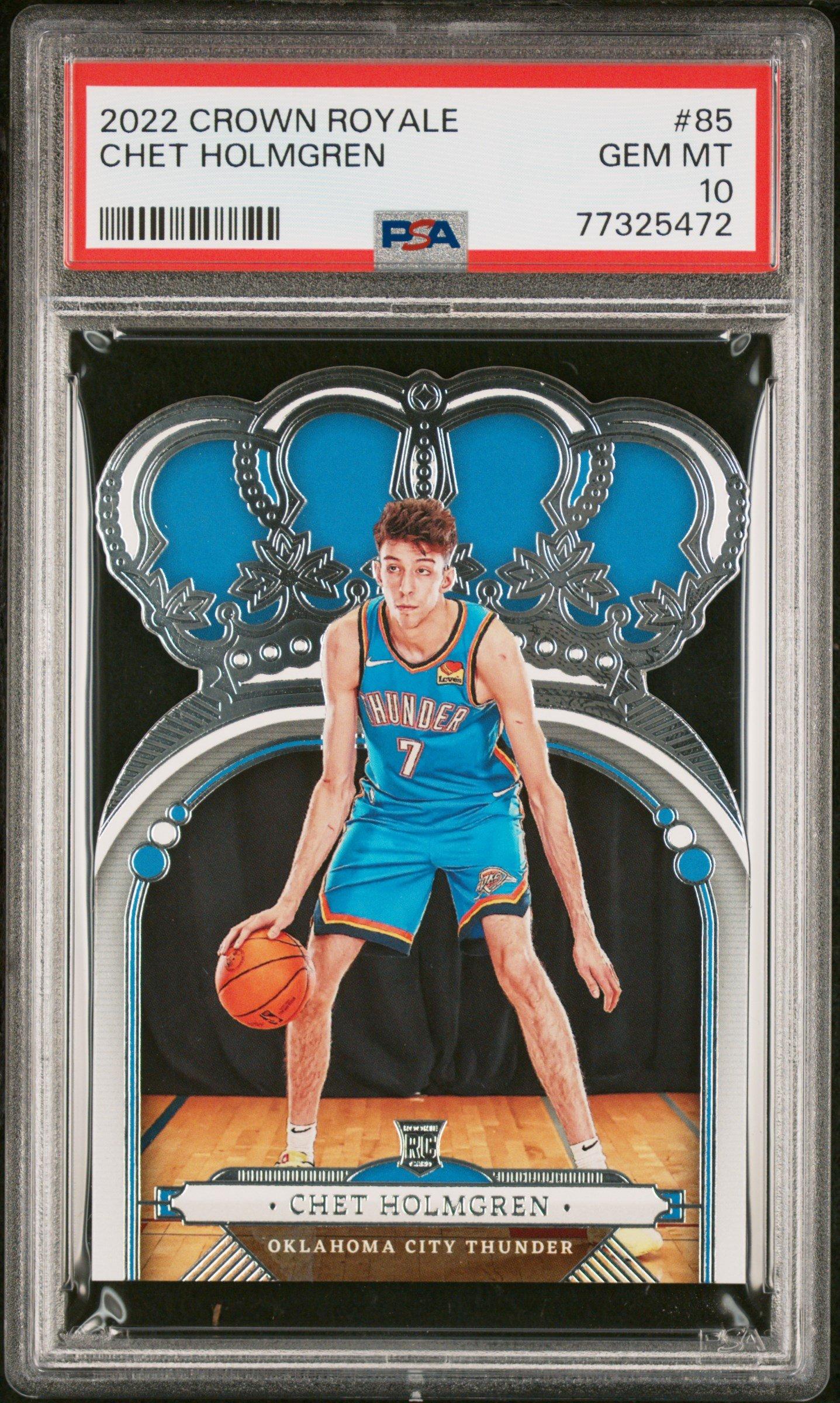 2022 Panini Crown Royale 85 Chet Holmgren PSA 10 Graded Card
