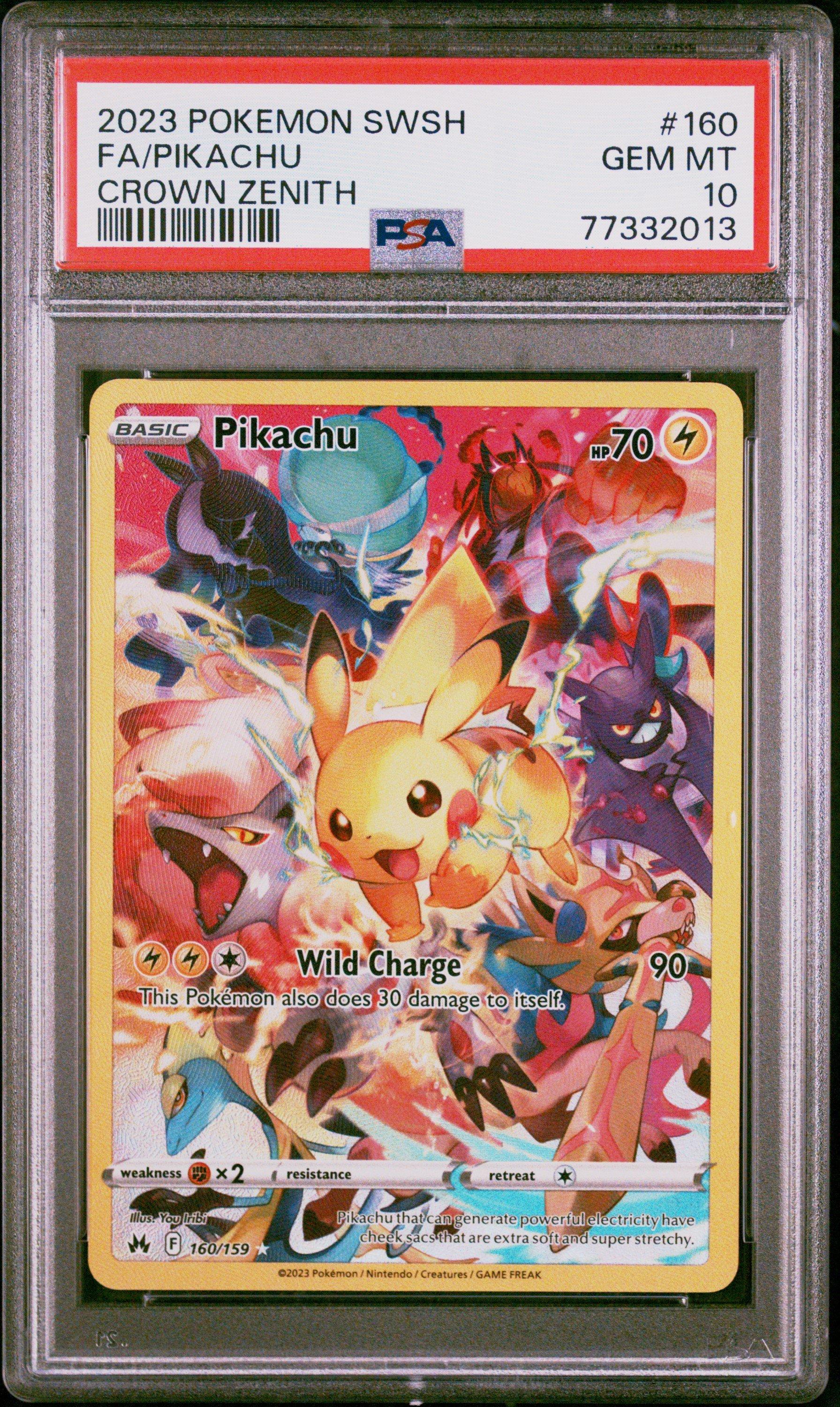 2023 Pokemon Sword And Shield Crown Zenith 160 Full Art/pikachu