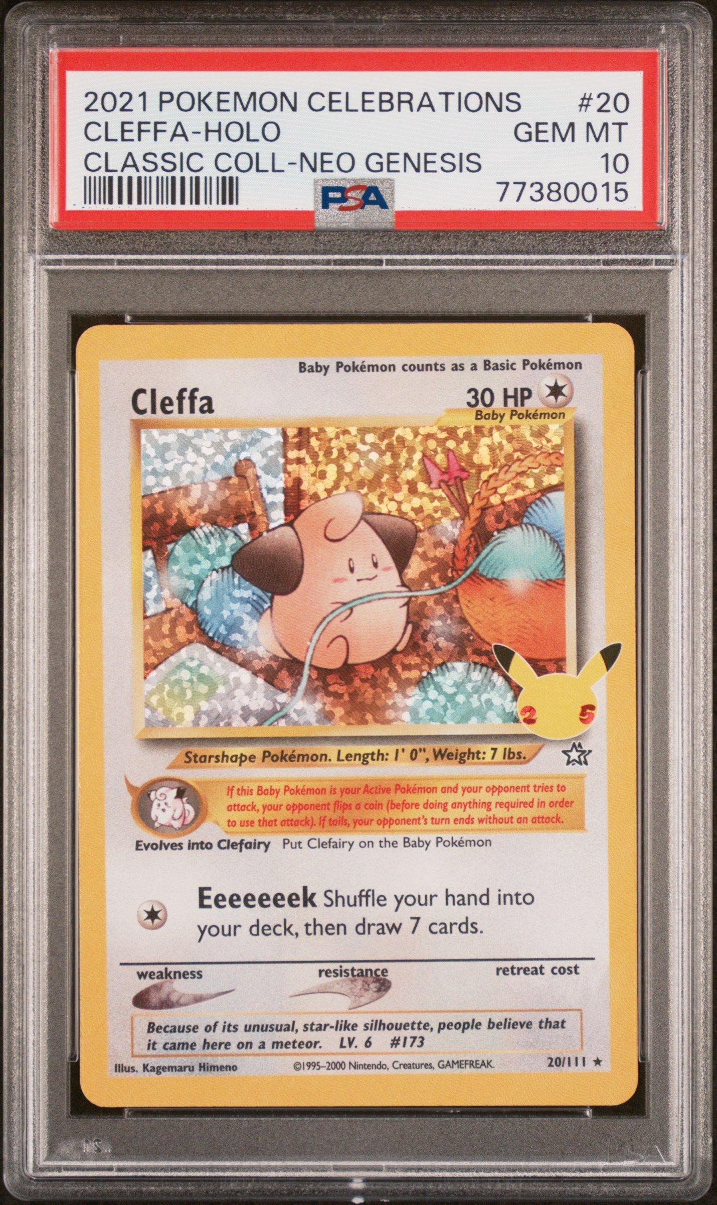 2021 Pokemon Celebrations Classic Collection 20 Cleffa PSA