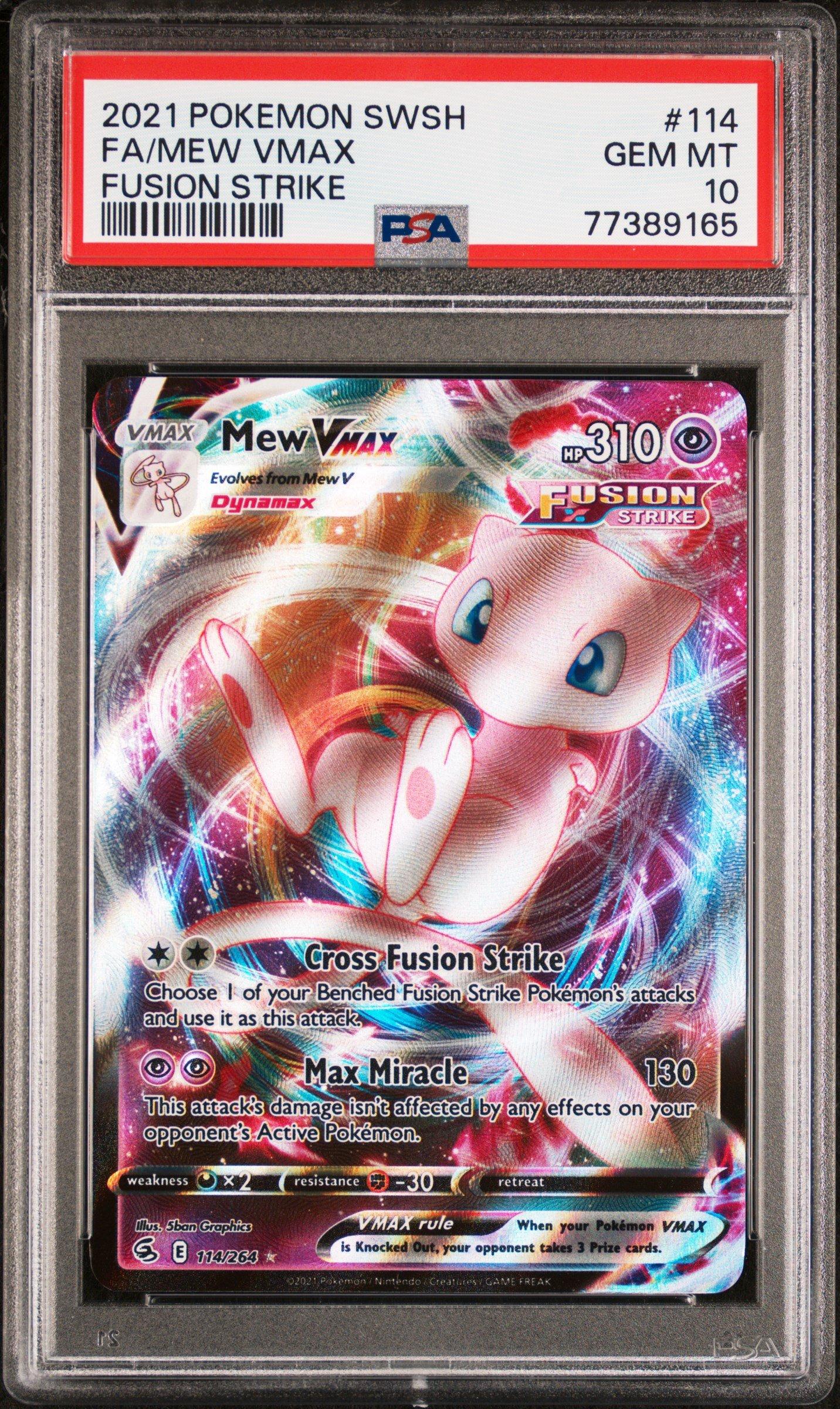 2021 Pokemon Sword & Shield Fusion Strike 114 Full Art/mew Vmax