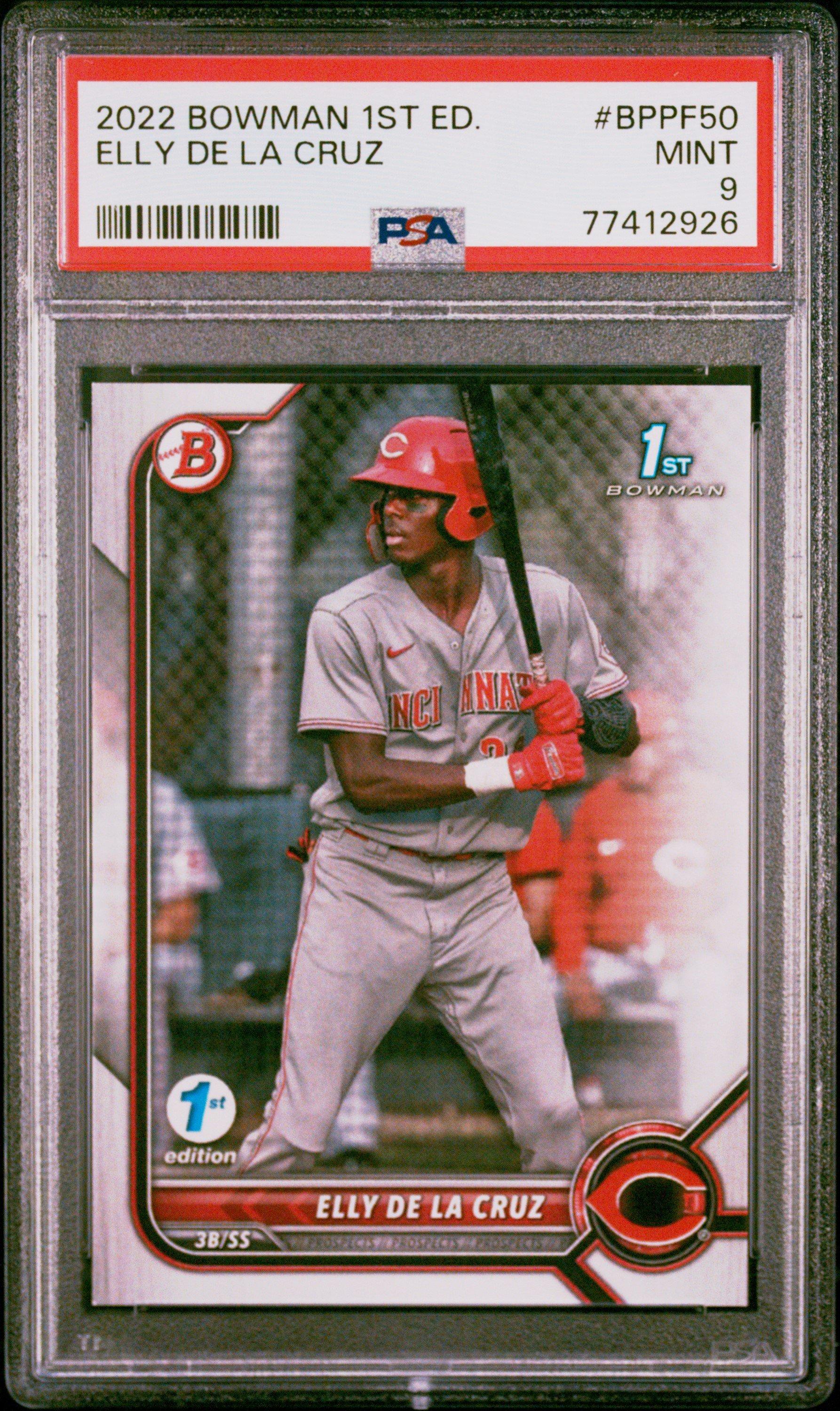 2022 Bowman 1st Edition Bppf50 Elly De La Cruz PSA 9