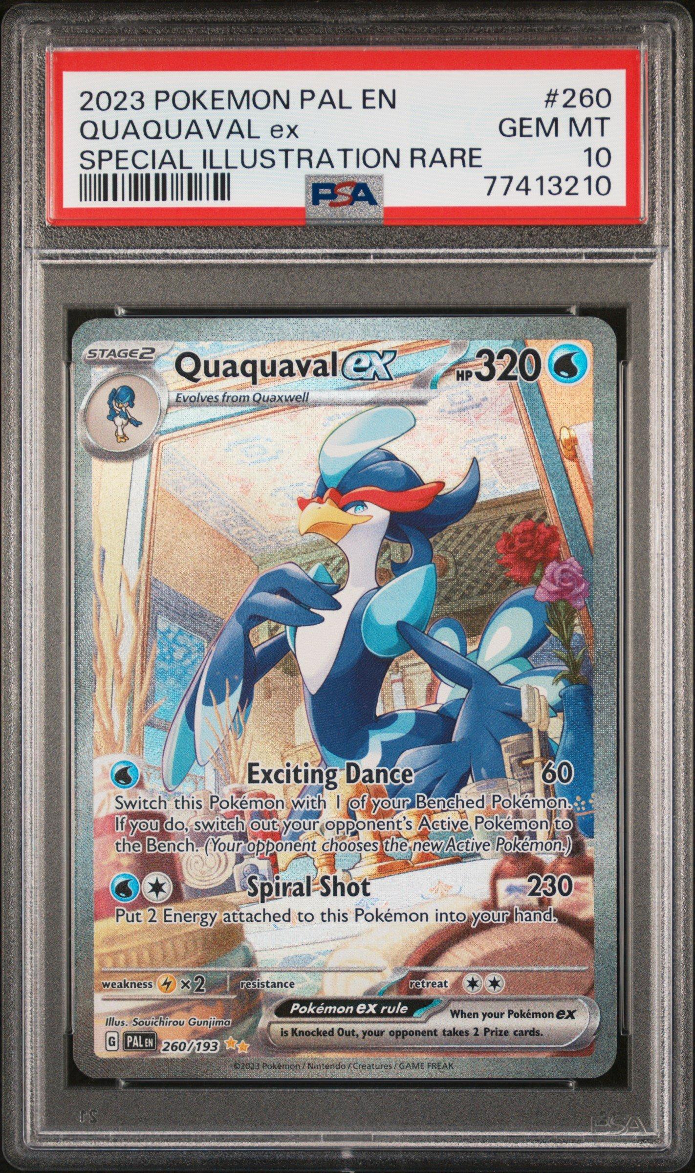 2023 Pokemon Pal En-paldea Evolved 260 Quaquaval Ex Special Illustration Rare PSA