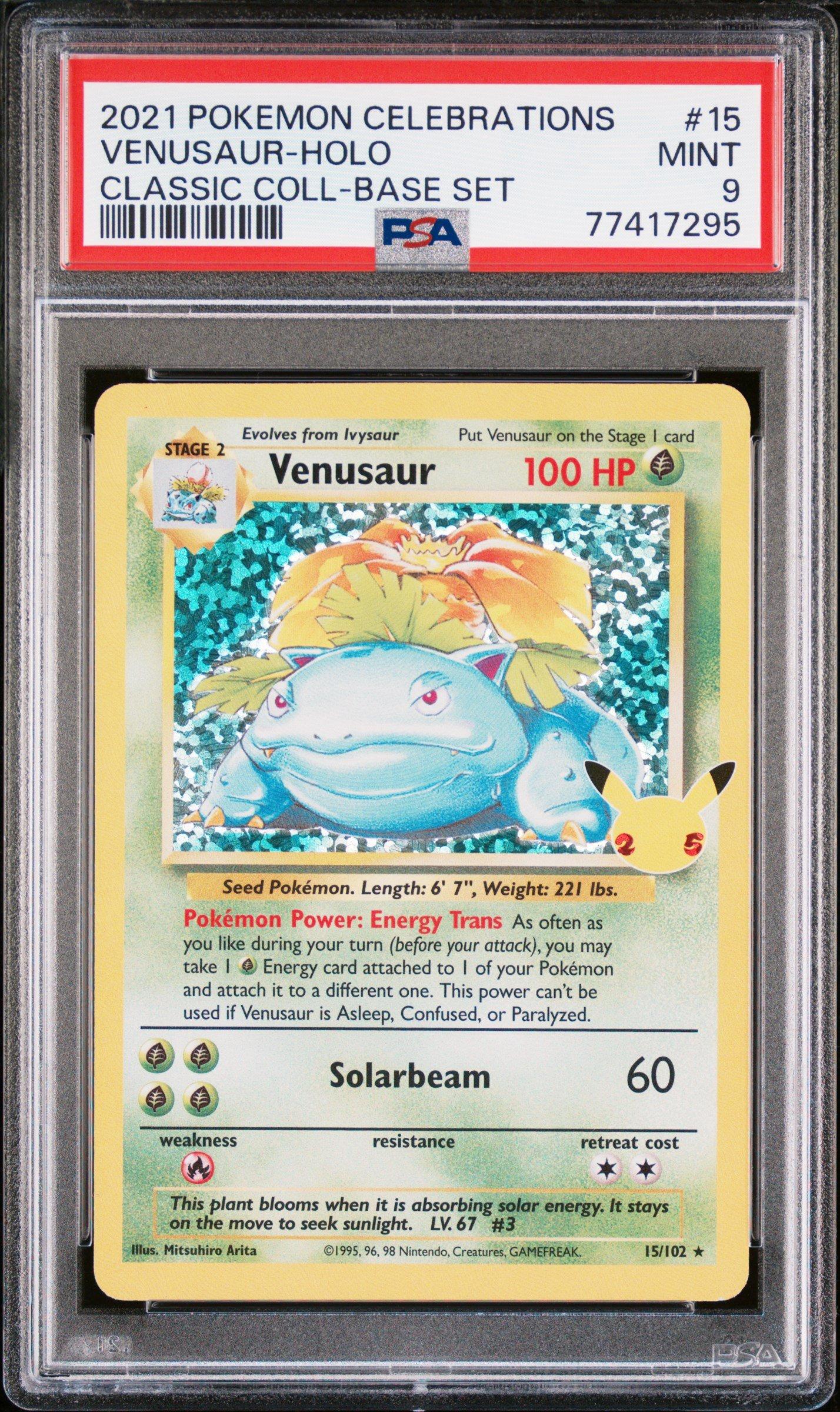 2021 Pokemon Celebrations Classic Collection 15 Venusaur-holo PSA