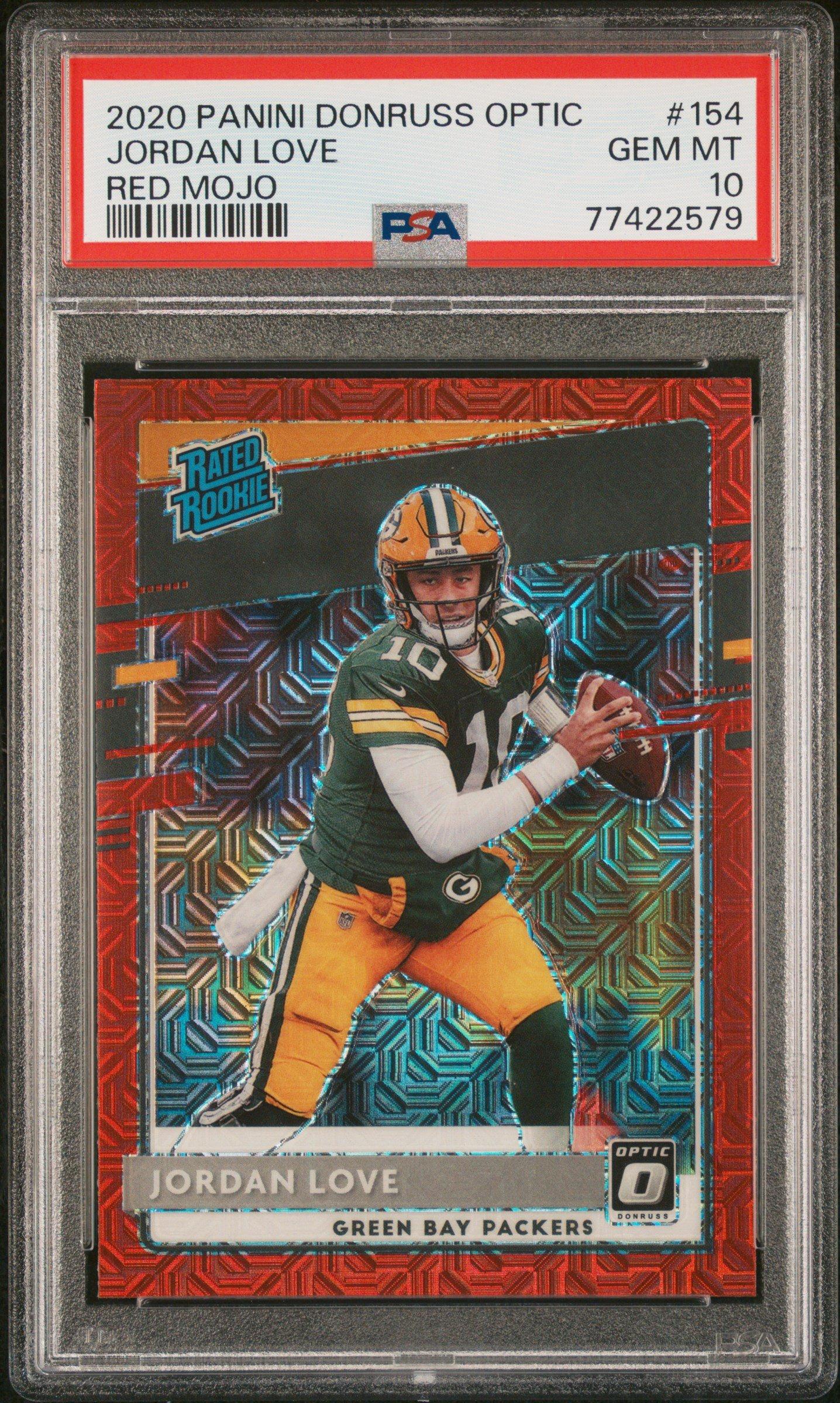 2020 Panini Donruss Optic 154 Jordan Love Red Mojo PSA 10