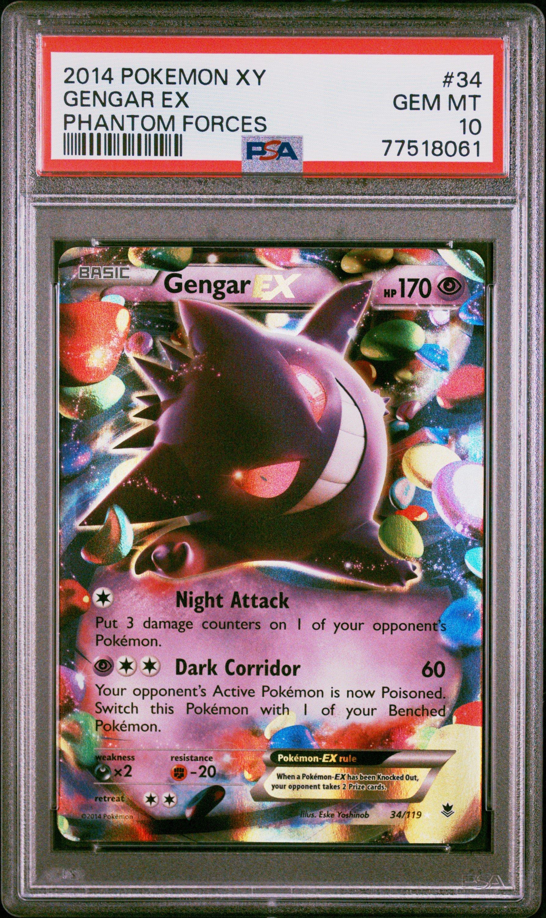 2014 Pokemon Xy Phantom Forces 34 Gengar Ex PSA 10 | GameStop