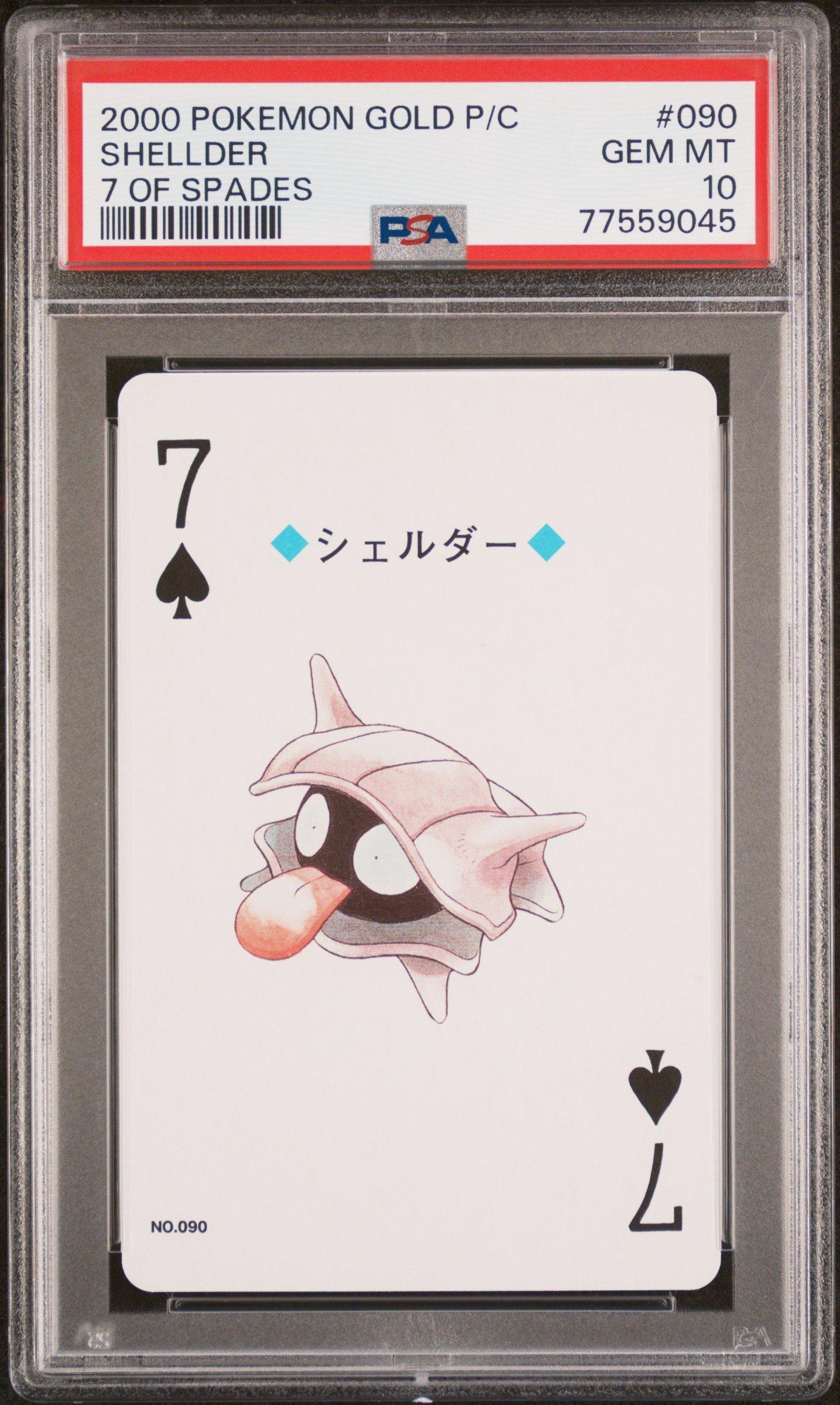 2000 Pokemon Gold Version Playing Cards 090 Shellder PSA 10