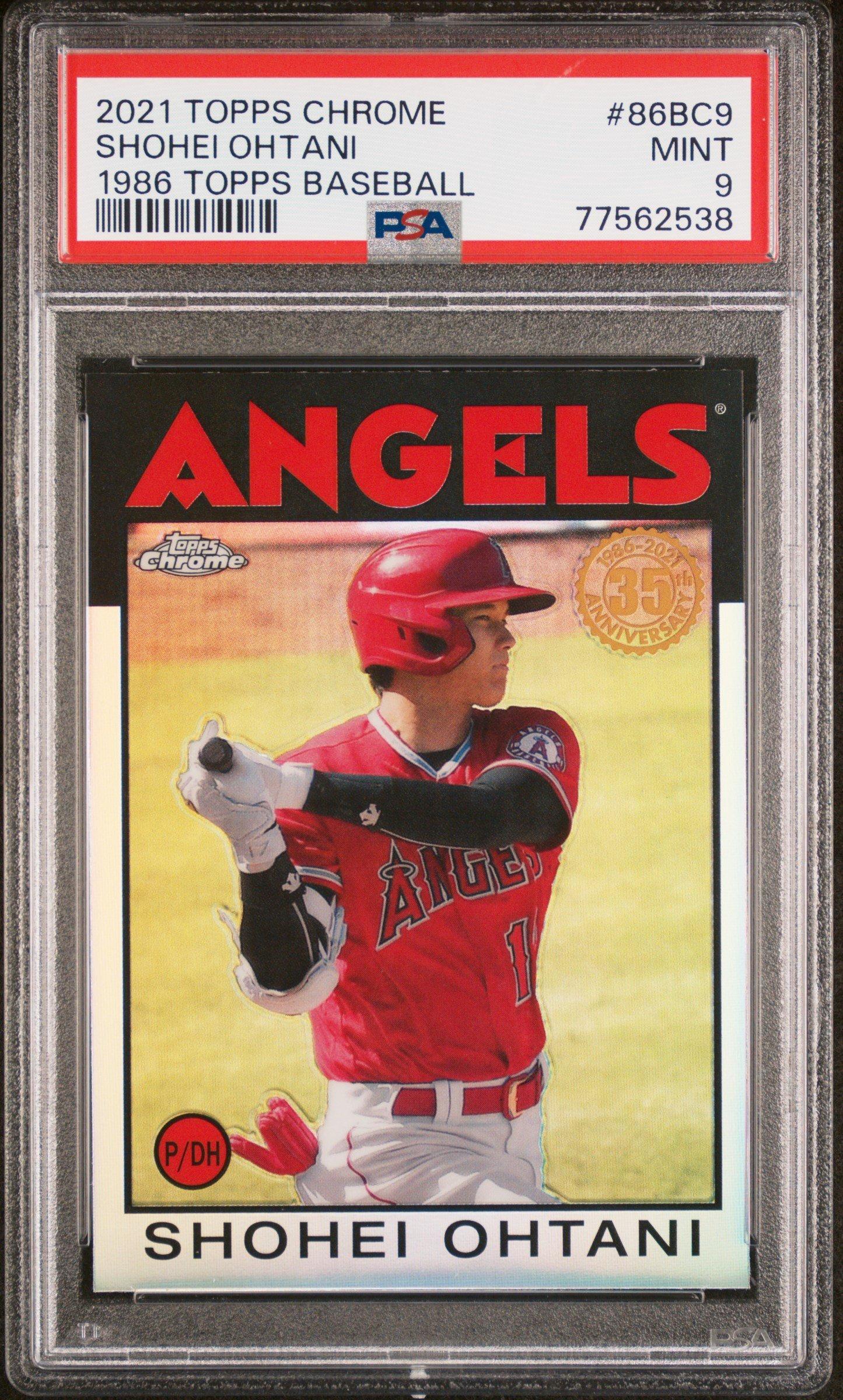 2021 Topps Chrome 1986 Topps Baseball 86bc9 Shohei Ohtani PSA 9