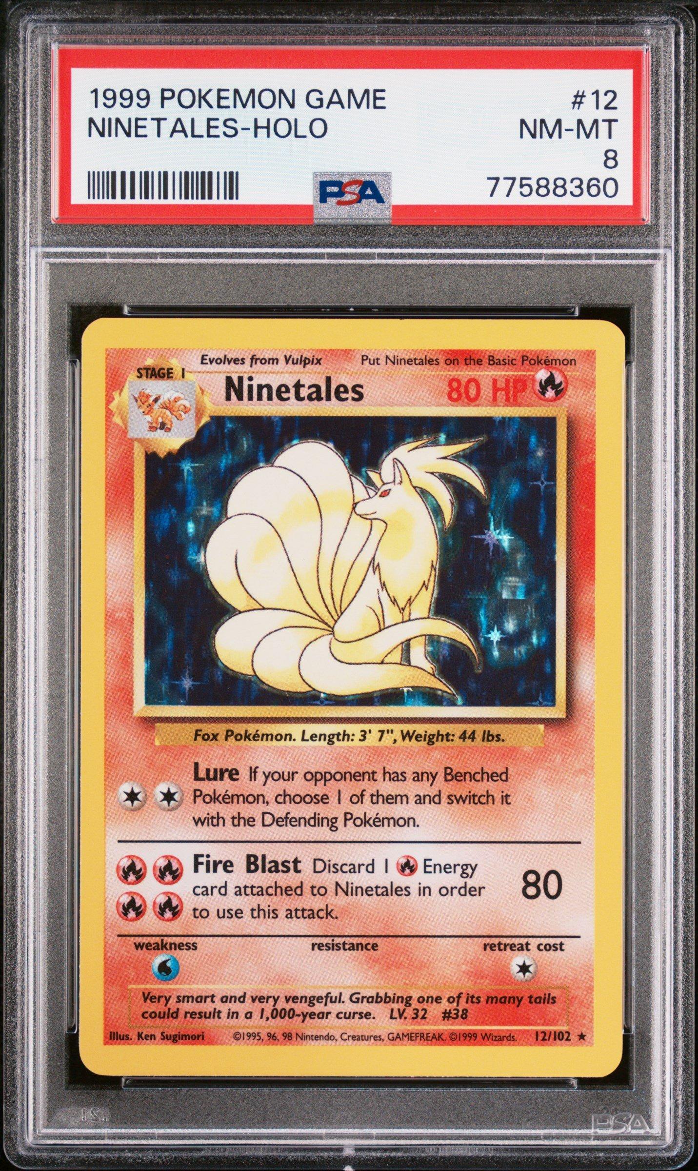 PSA9 旧裏 NINETALES - HOLO キュウコン ポケモンカード 1999 Pokemon Game 12 Ninetales-holo PSA 8 Graded Card | GameStop