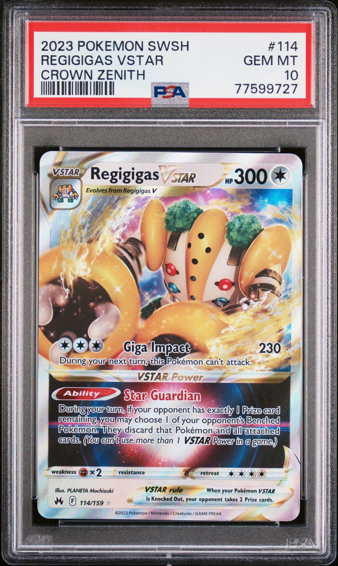 レジギガス VSTAR PSA 10 2023 Pokemon Sword And Shield Crown Zenith 114 Regigigas Vstar PSA
