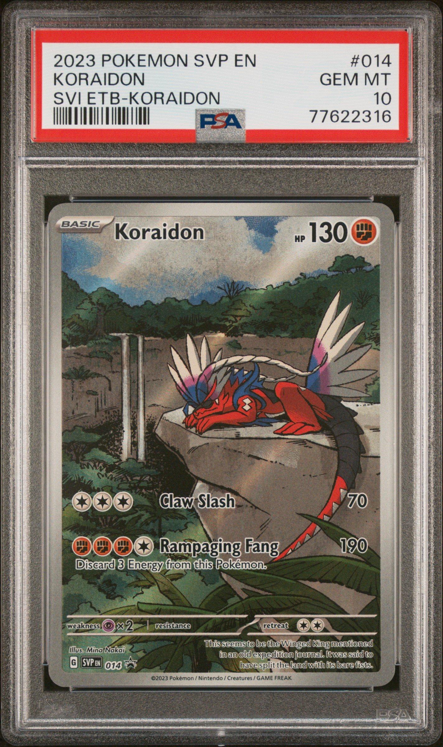 2023 Pokemon Svp En-sv Black Star Promo 014 Koraidon PSA 10